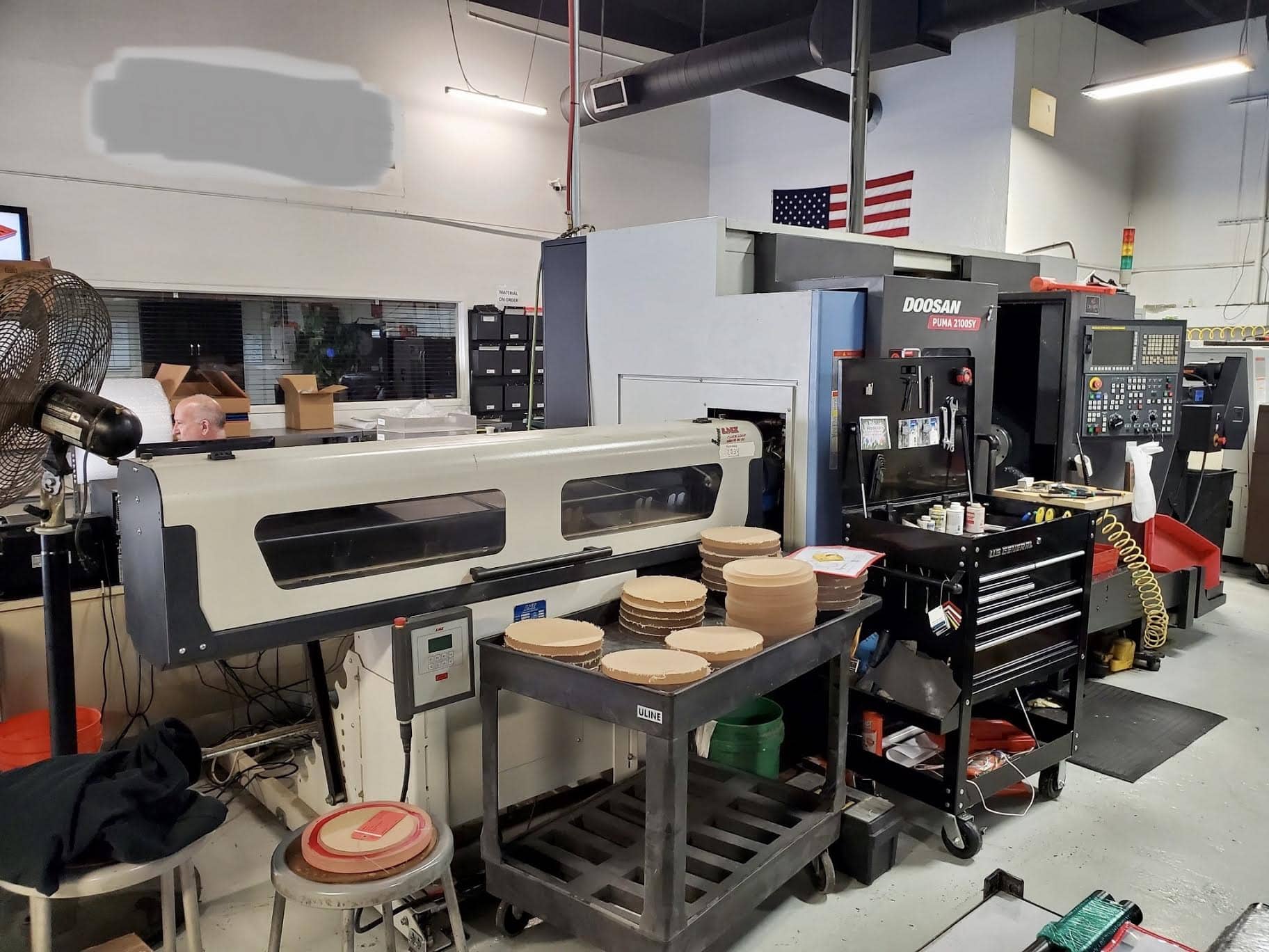 Doosan Puma 2100SY CNC Turning Center Lathe, 2011 - LNS Barfeed, Sub Spindle, Live Tool