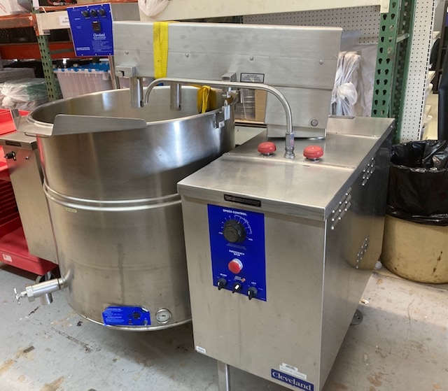 Cleveland MKEL-80-T 80 Gallon Single Kettle Mixer, 1997 - Stainless steel, 3HP Hydraulic