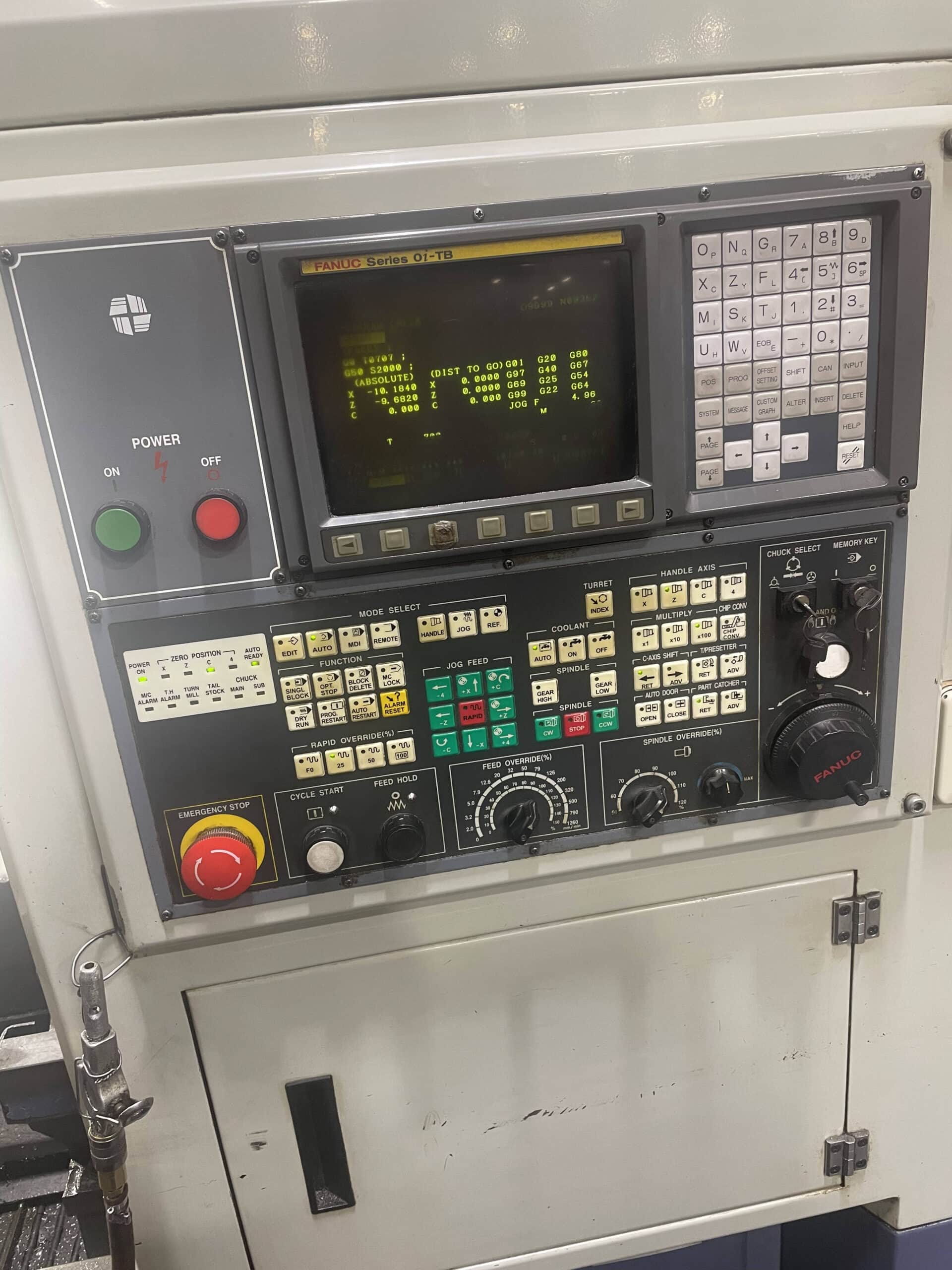 Hwacheon HI TECH 200B CNC Lathe, 2005 - Live Tooling, Fanuc Control, Bar Feeder - Image 5