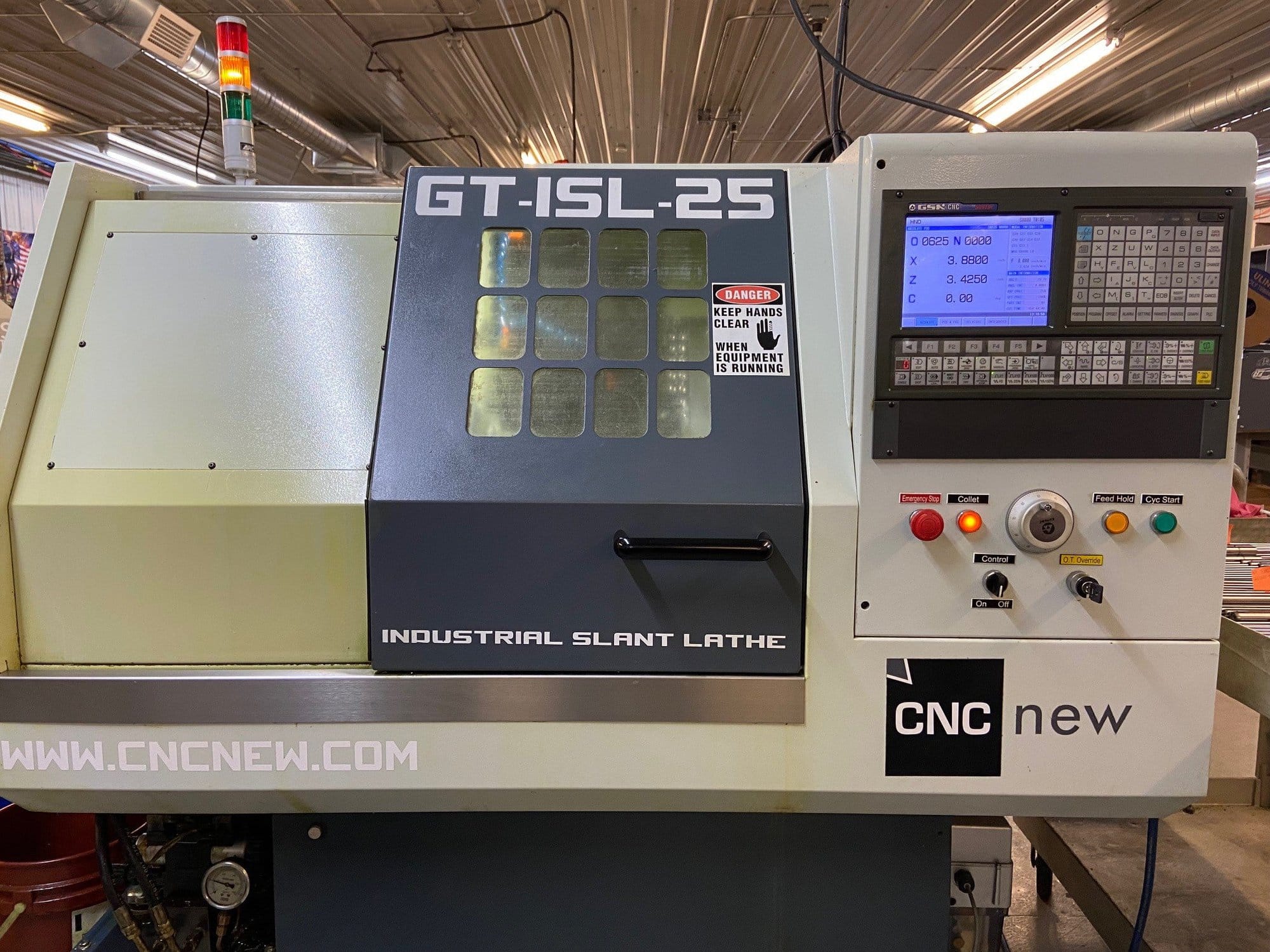 CNC New GT-ISL-25 Industrial Slant Lathe, 2015 - Parts Catcher, Low Hours, Available Immediately