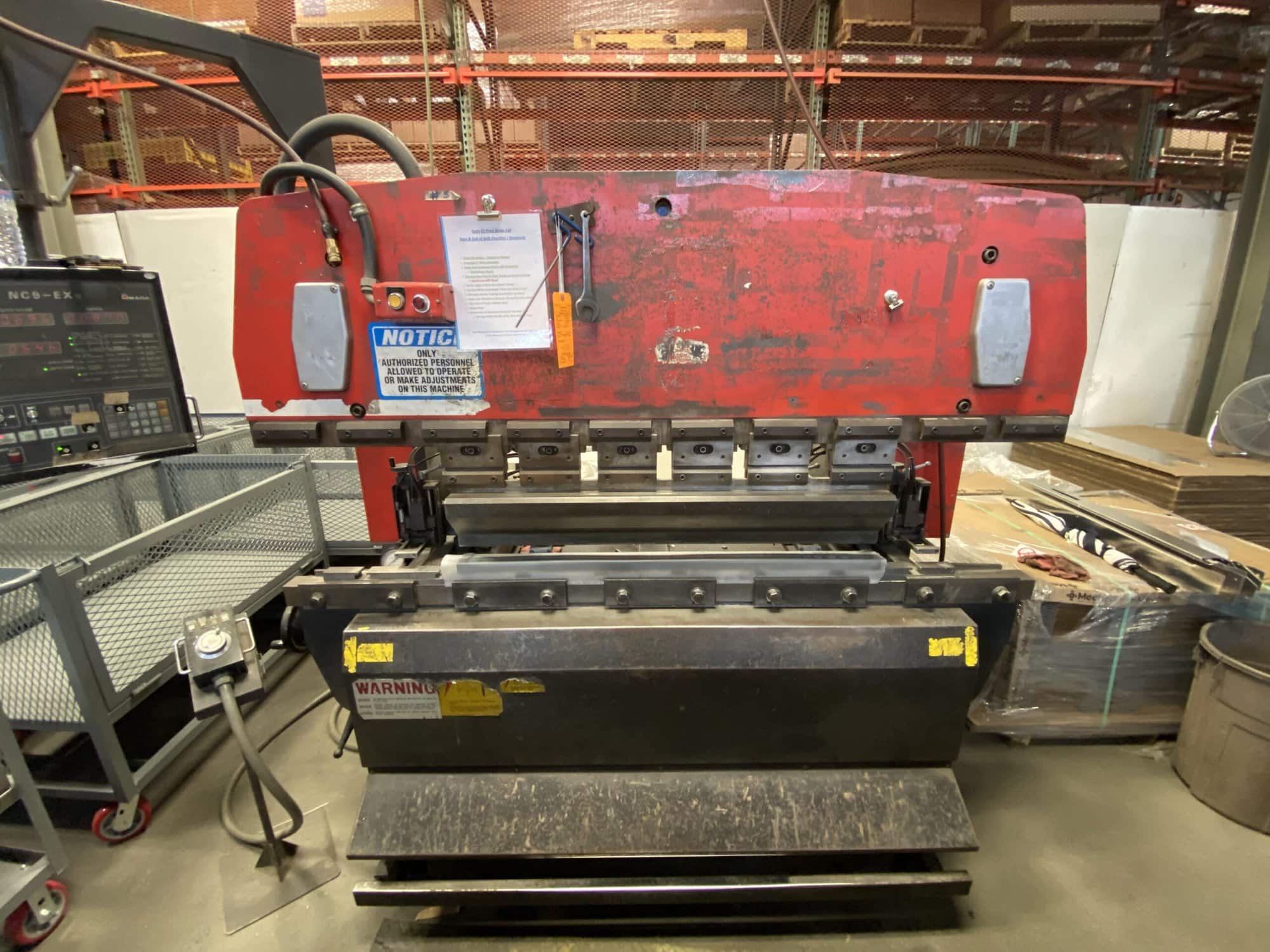 55 Ton x 6.5' Amada RG-50 CNC Press Brake, 1995 - NC9-EXII 3-Axis CNC Control