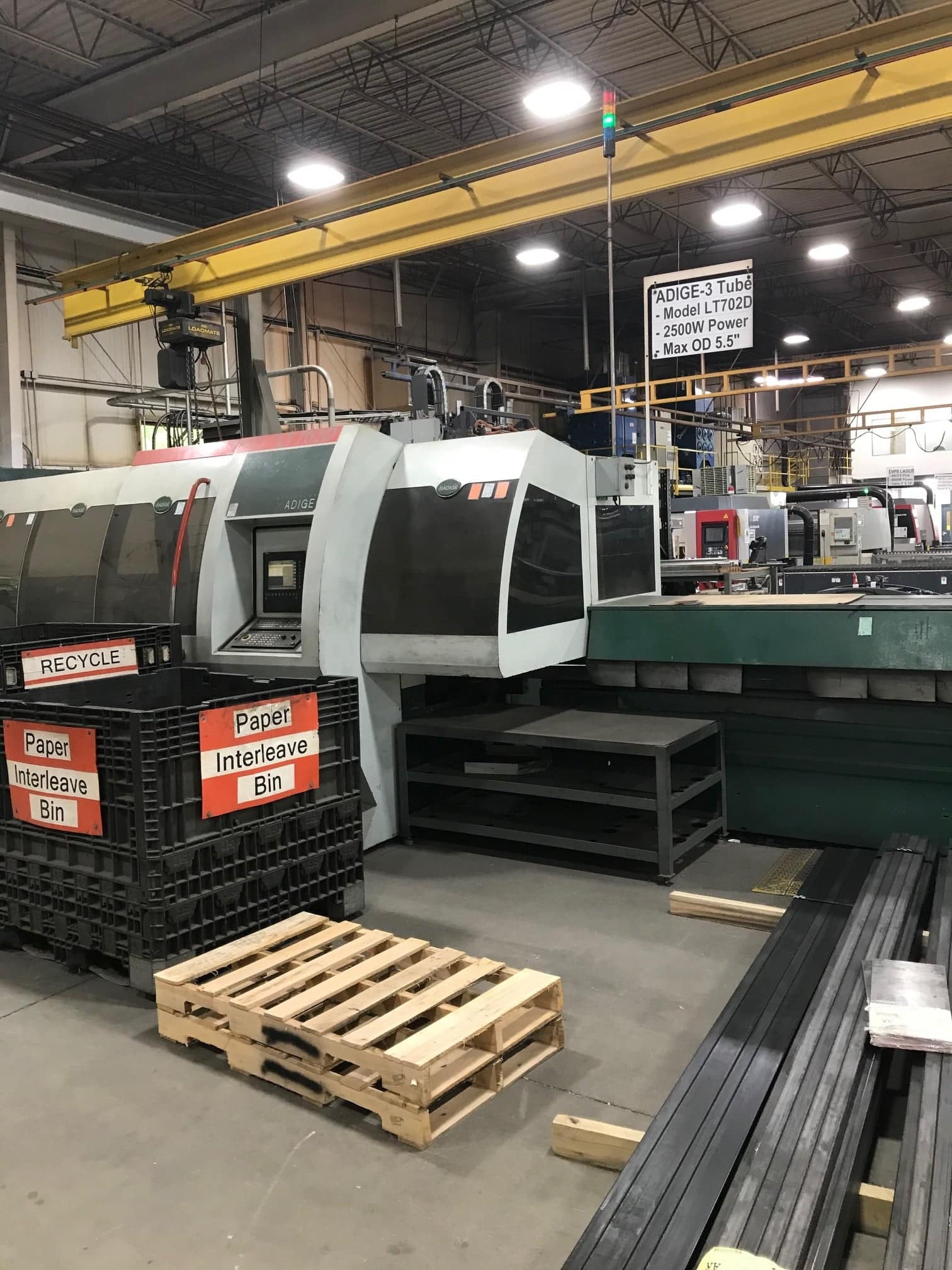 2500 Watt BLM LT702D CO2 Tube Laser, 2004 - 5" x 4" OD / .25 ID