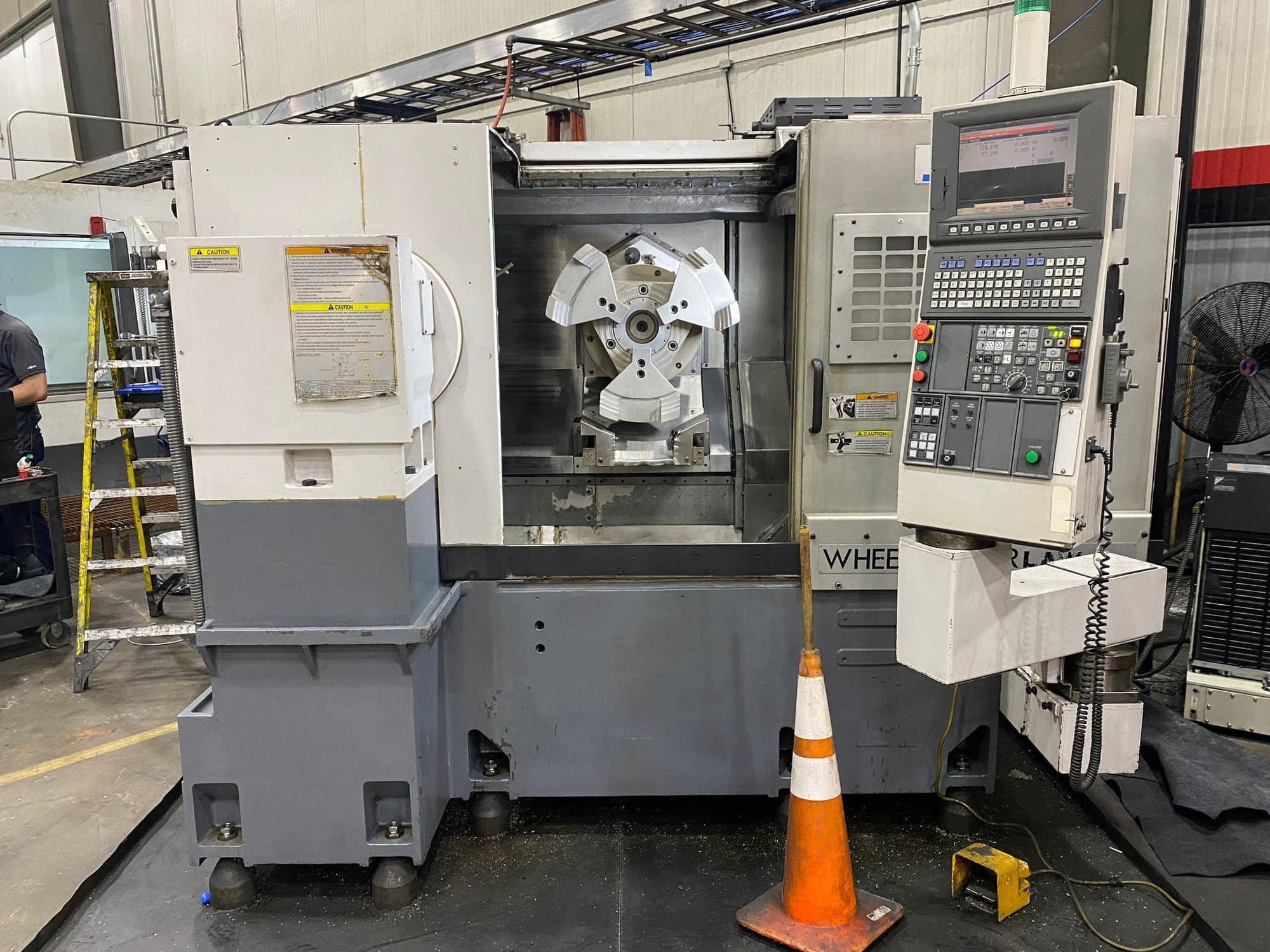Okuma LAW-FII(L) CNC Wheel Lathe, 2011 - Video, Under Power