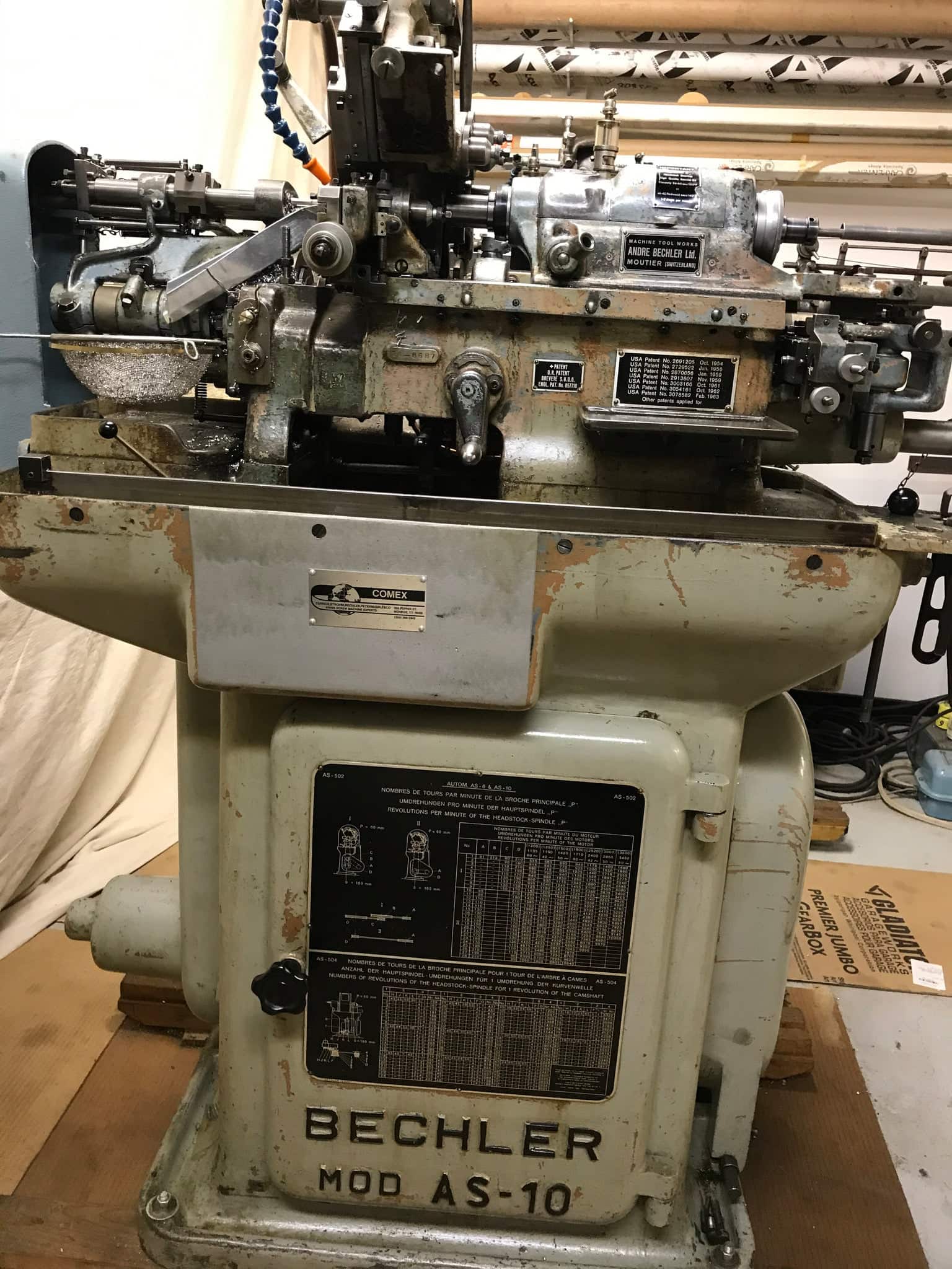 Bechler AS-10 Swiss Screw Machine, 1968- 3 Spindle Drilling Attachment