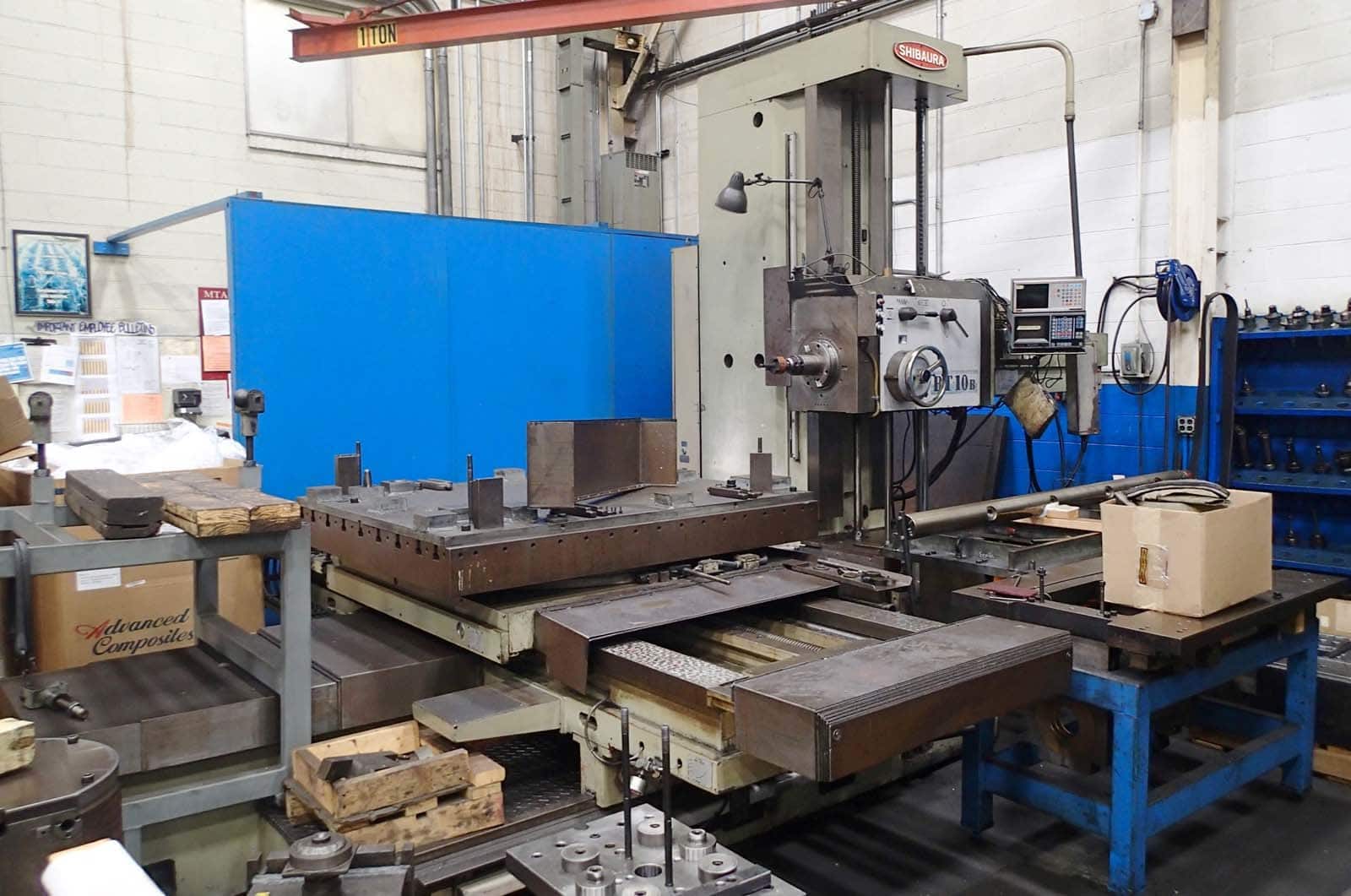 Shibaura BT-10B Horizontal Boring Mill, 1982- 55" x 63" Table