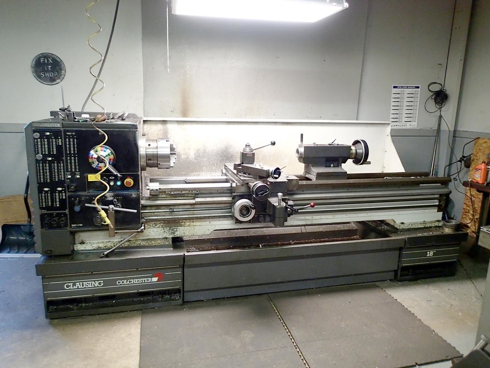 Clausing Colchester Mascot GH 18” x 80” Geared Head Lathe, 1995 - Tailstock, Chuck