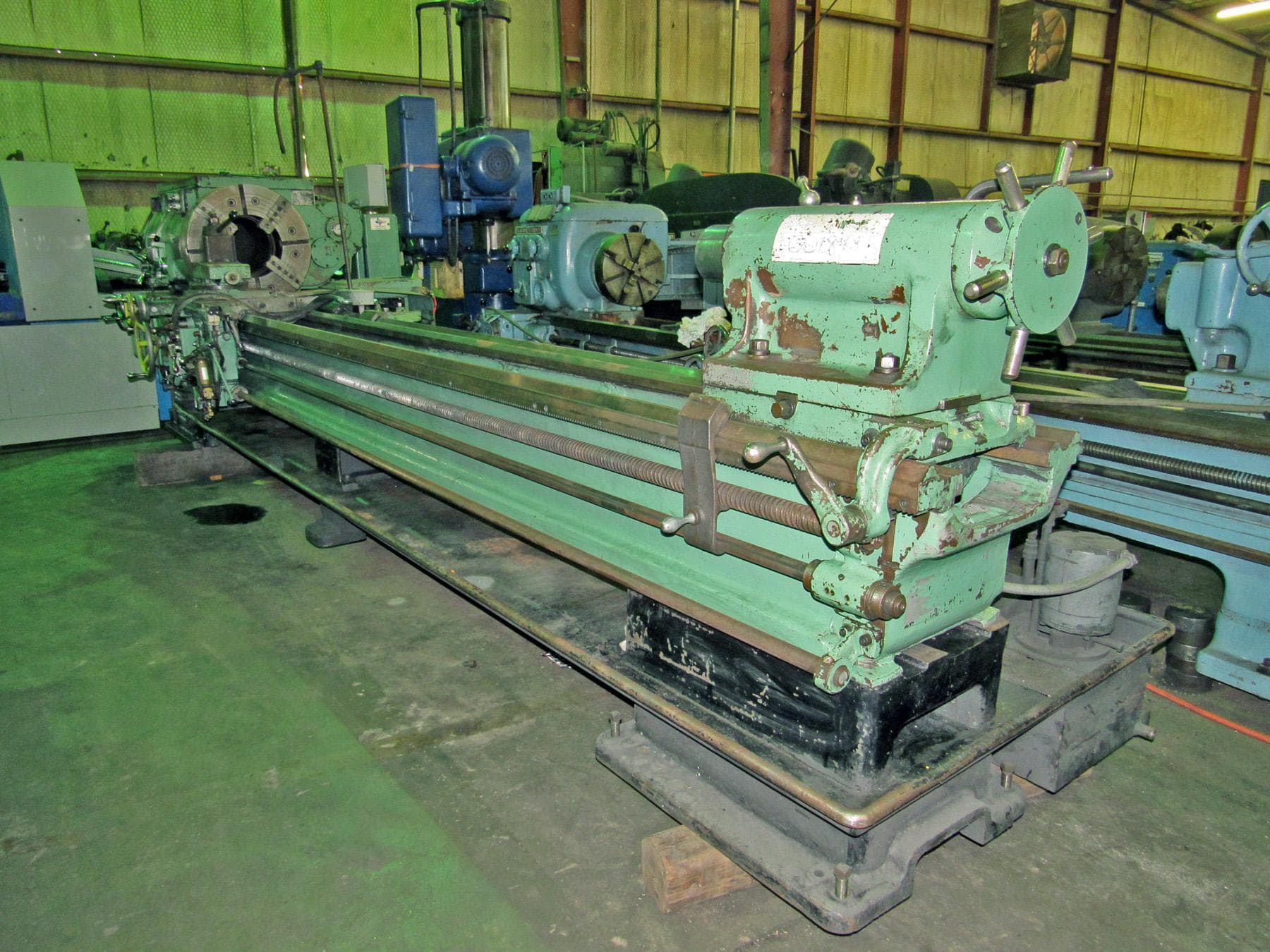 27" x 120" Lehmann Hydratrol Hollow Spindle Lathe With 12" Spindle Bore, Rebuilt 2008