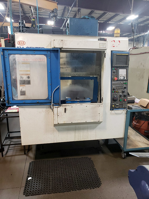 Kia Center V25P Vertical Machining Center, 2004- Fanuc, 2 Pallet, 12K Spindle