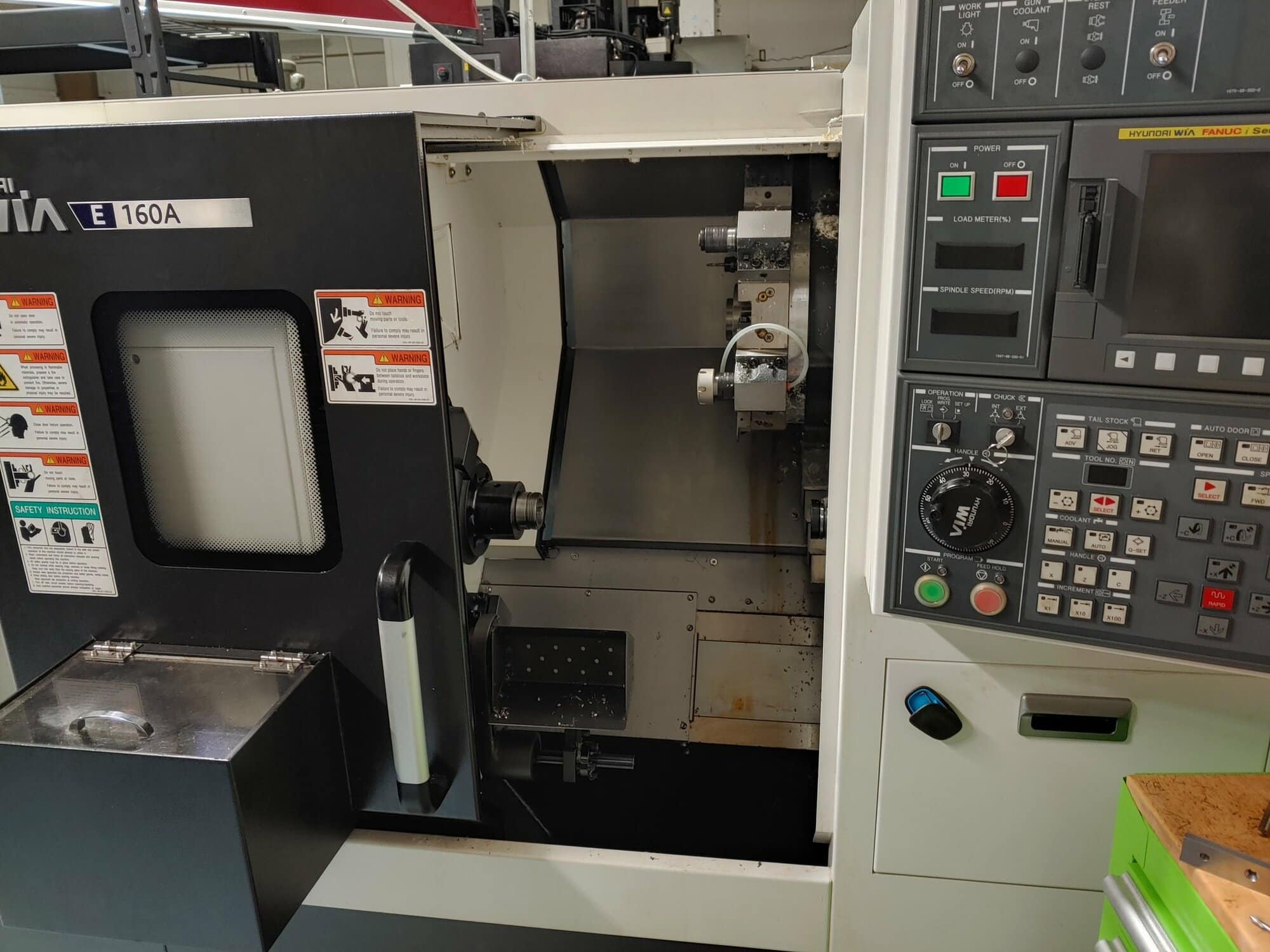 Hyundai Wia E160A CNC Lathe, 2015 - Fanuc Control, Low Hours!