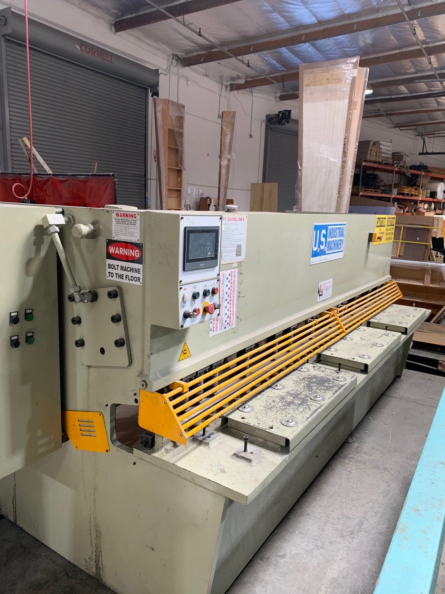 1/4" x 10' US Industrial US1025 Shear, 2016 - Backgauge, 10' Squaring Arm, CNC Adjustable Blade Gap