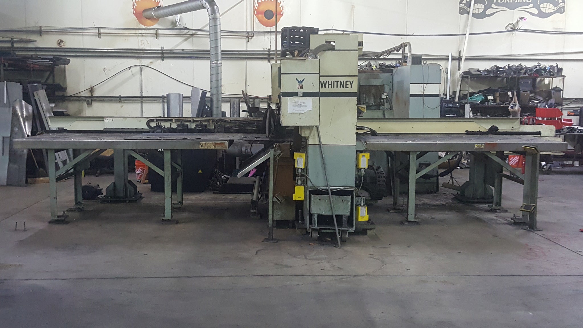 40 Ton x 100" x 60" Whitney Plasma Punch Cutting System 3400 RTC