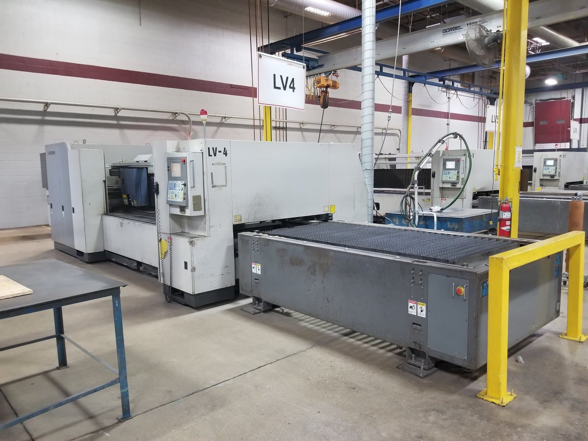 3500 Watt Mitsubishi 2512LVP Laser, 2002 - 4' x 8' Table