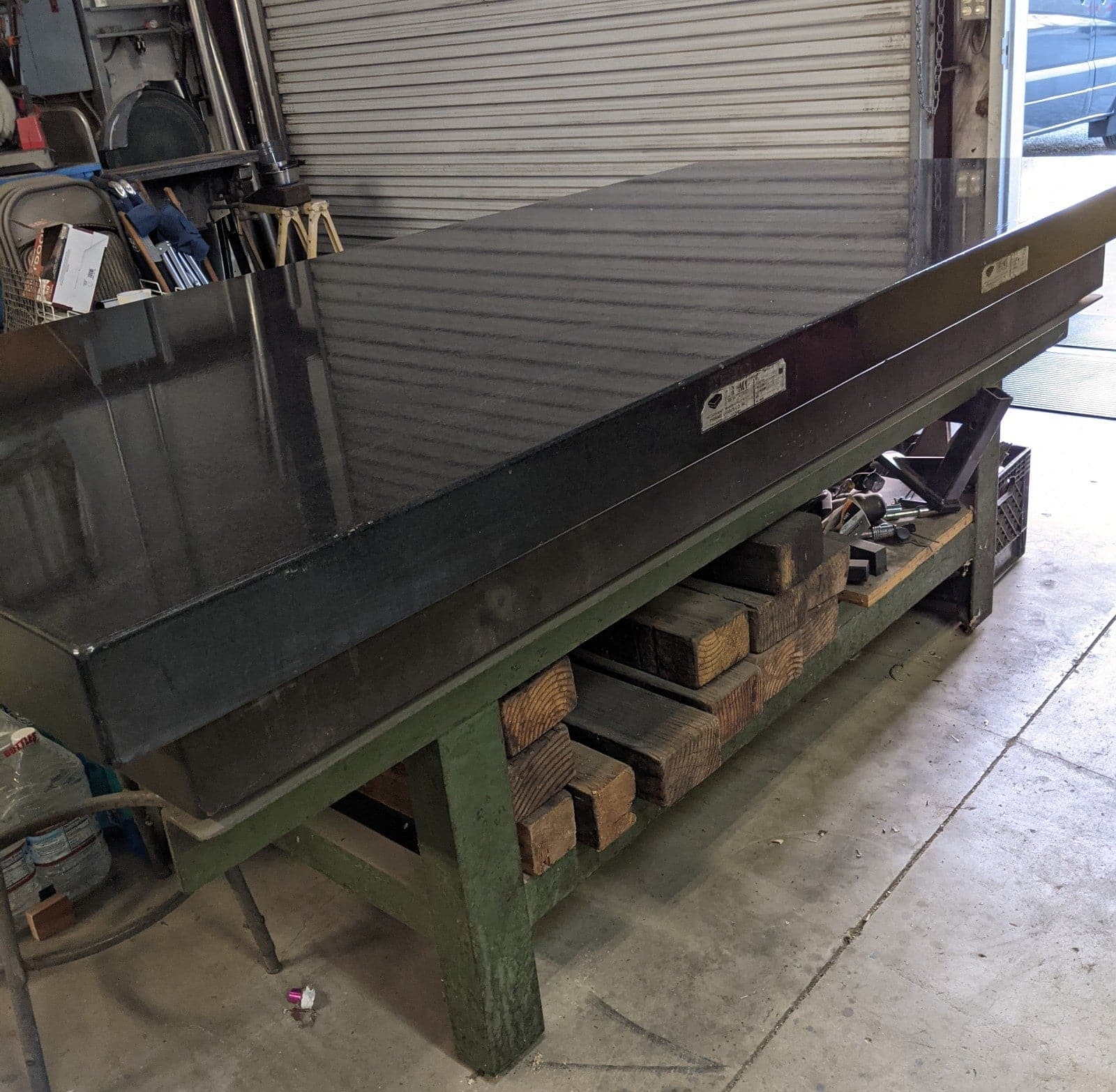 Tru-Acc 4' x 8' x 10" 4 Ledge Granite Surface Plate - Stand Included