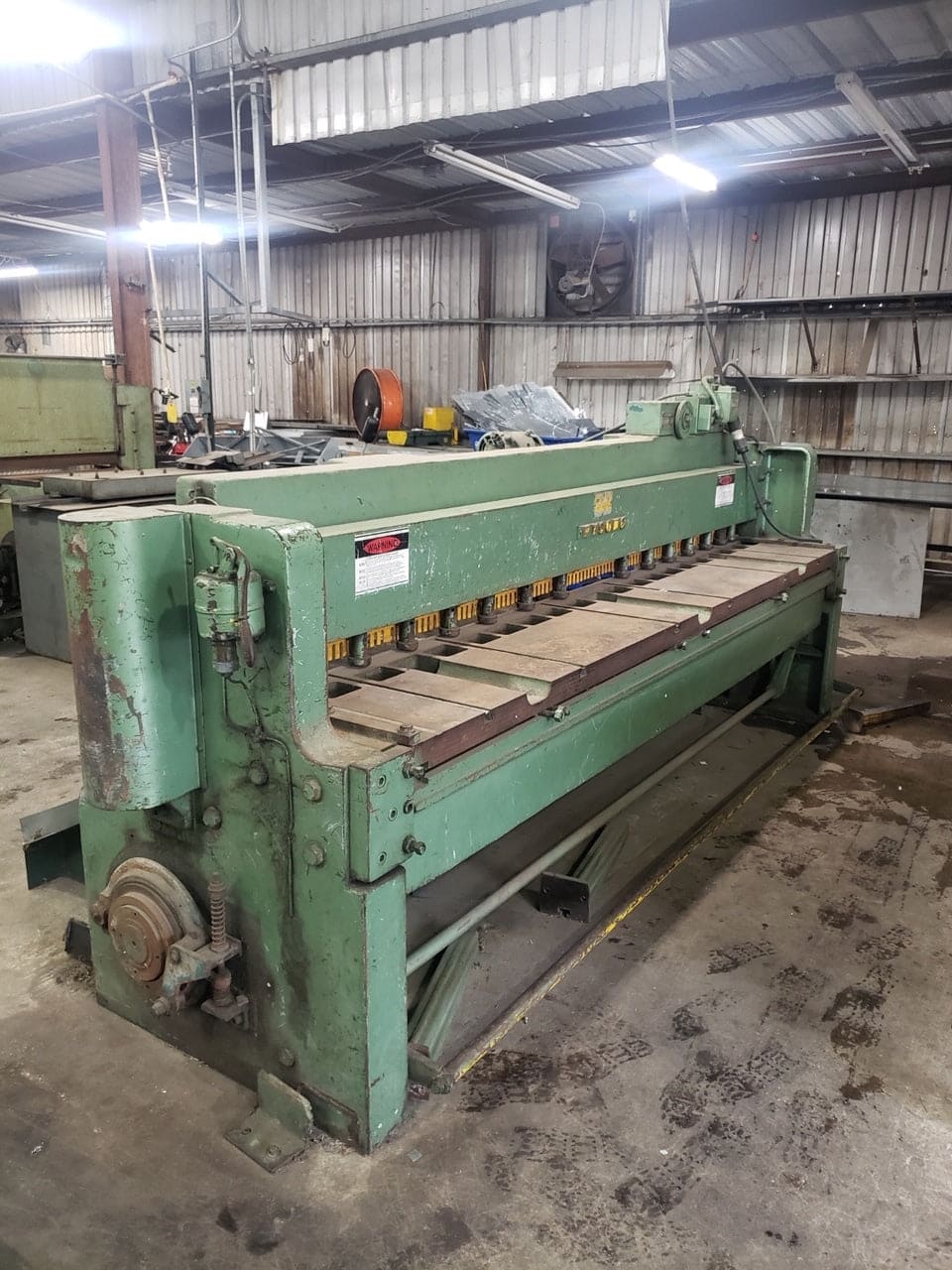10 Gauge x 10' Wysong 1010-RD Shear, 1960 - Squaring Arm