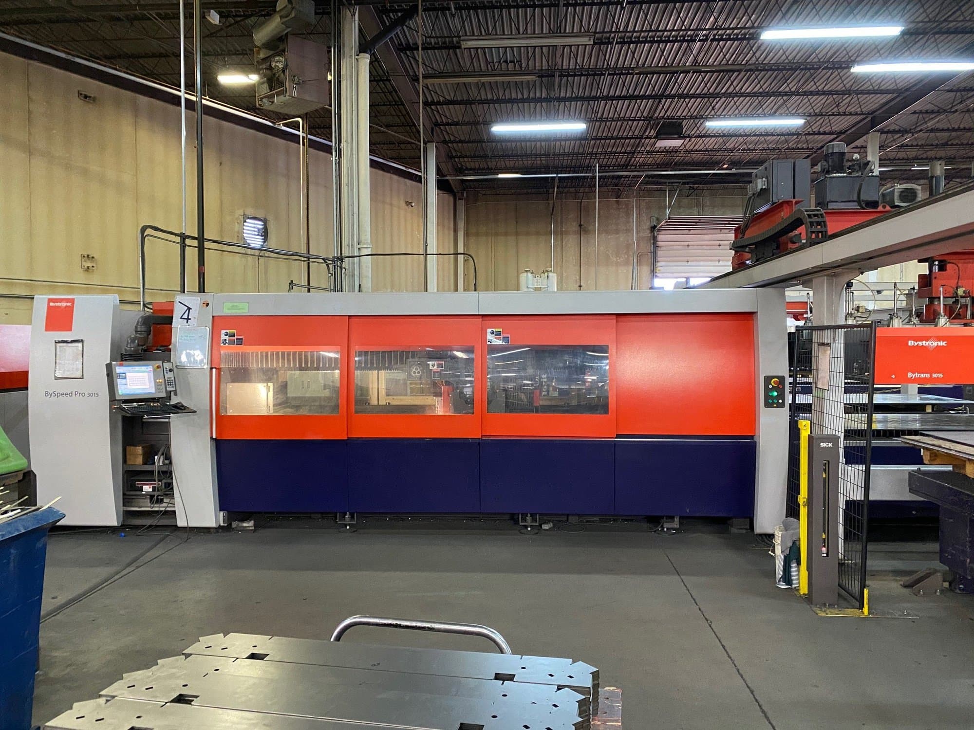 6000 Watt Bystronic Byspeed Pro 3015 CO2 Laser, 2012- 5' x 10' Tables, Bytrans Load/Unload System