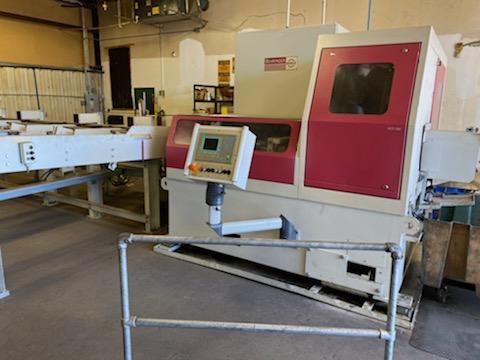 6" Behringer HCS 160 CNC Automatic Carbide Circular Cold Saw, 2012- Equipped With Transfer Conveyor, Very Light Use