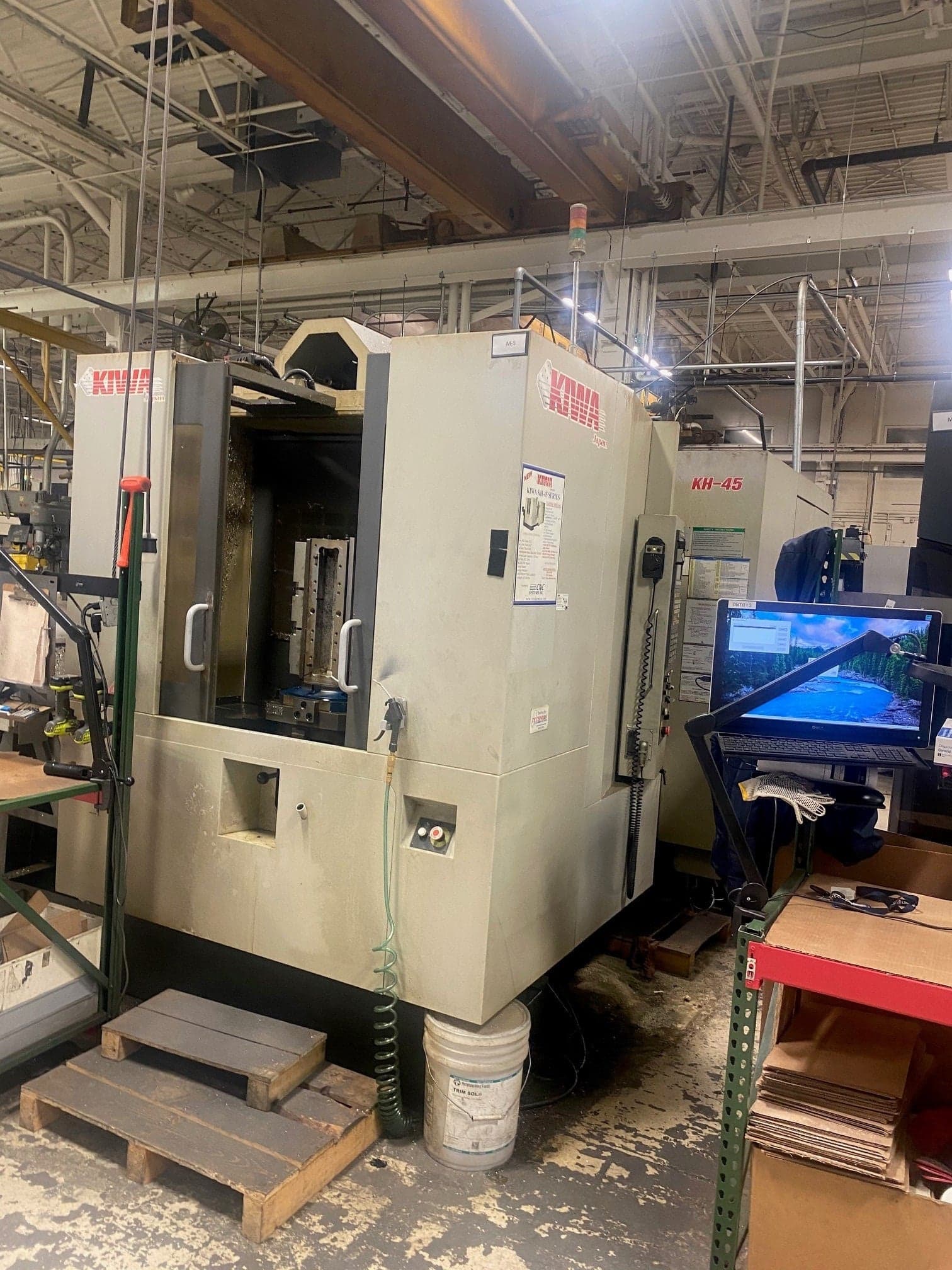 KIWA KH-45 CNC HMC, 2005 - 12,000 RPM, 60 ATC, Fanuc 32i