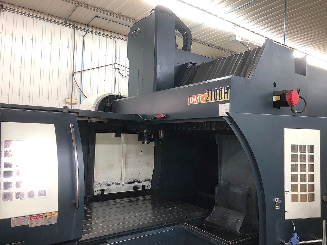 Johnford DMC-2100H CNC Bridge Mill, 2004 - Fanuc, 4th Axis, 5 Axis Ready