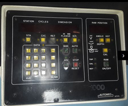 110 Ton x 10' Guifil PE 30/100 CNC Press Brake, 1989 - Automec 1000 CNC Control, Light Curtains, and Tooling Included - Image 3