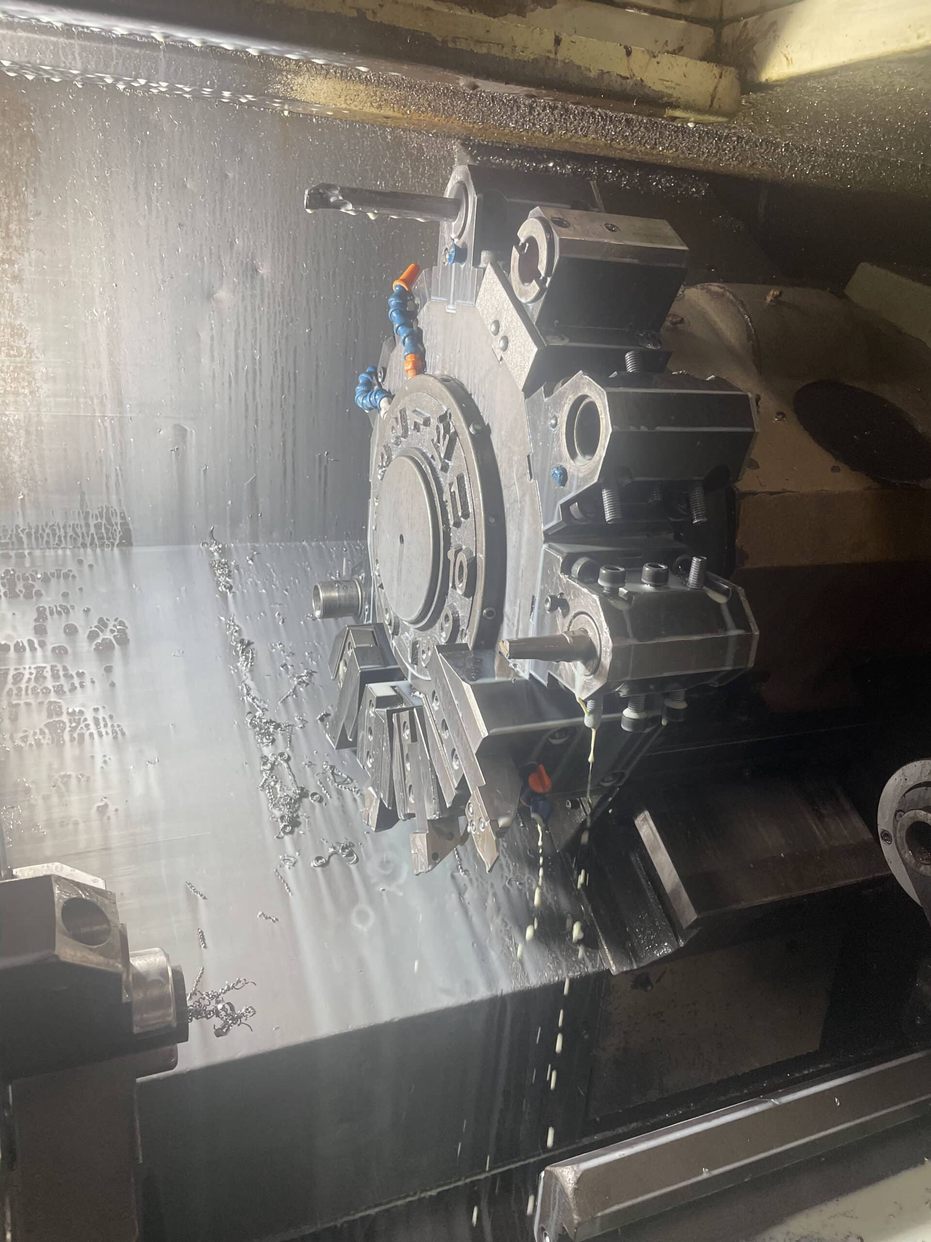 Hwacheon HI TECH 200B CNC Lathe, 2004 - Live Tooling, Fanuc Control, Bar Feeder - Image 2