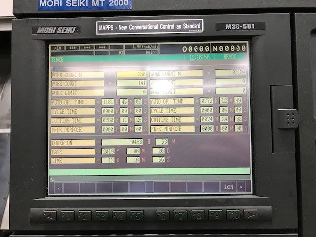 Mori Seiki MT-2000SZ CNC Mill/Turn Lathe, 2001- Sub Spindle, 40 Tools, Inspection Ready - Image 3