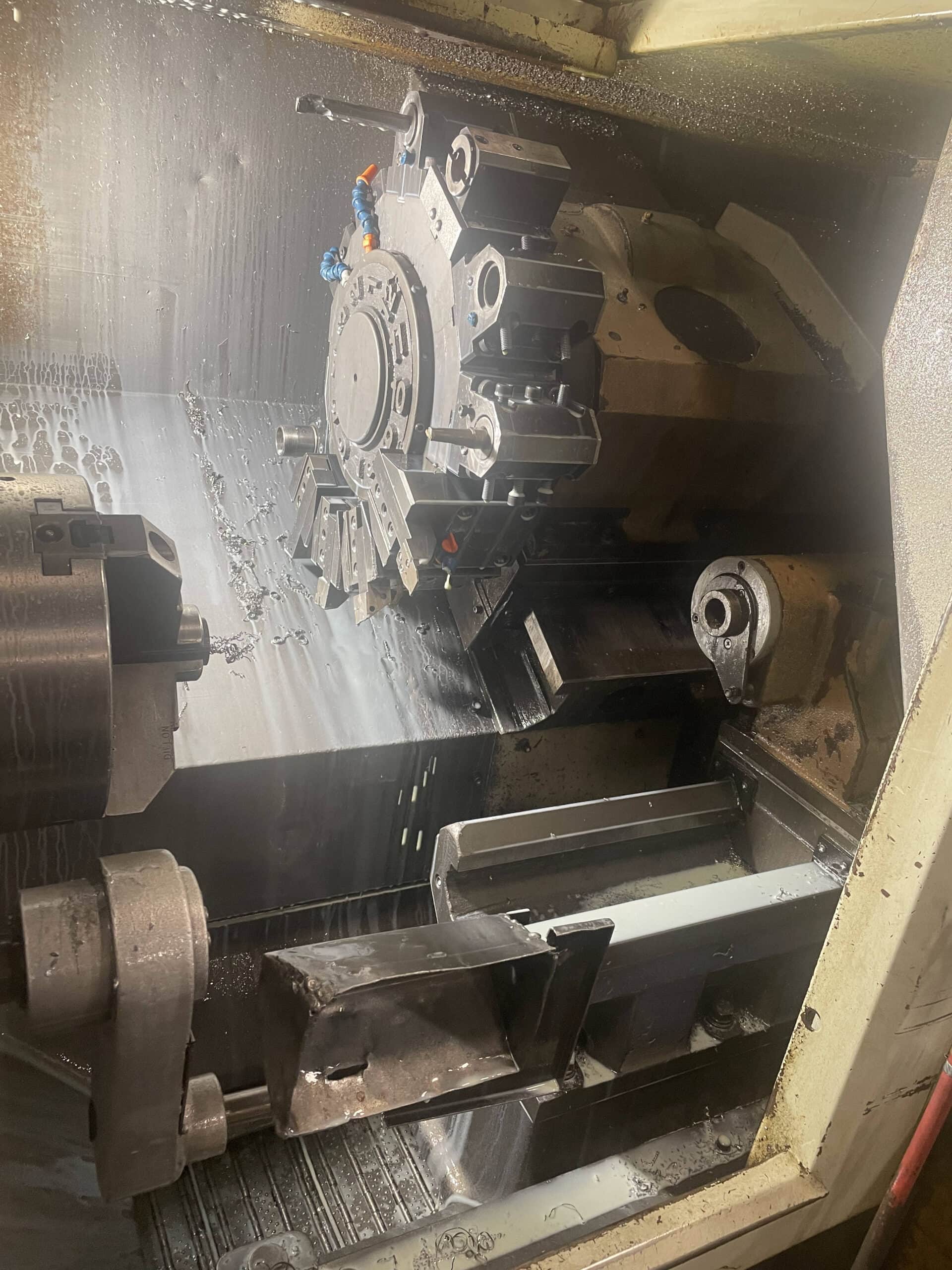 Hwacheon HI TECH 200B CNC Lathe, 2004 - Live Tooling, Fanuc Control, Bar Feeder - Image 3