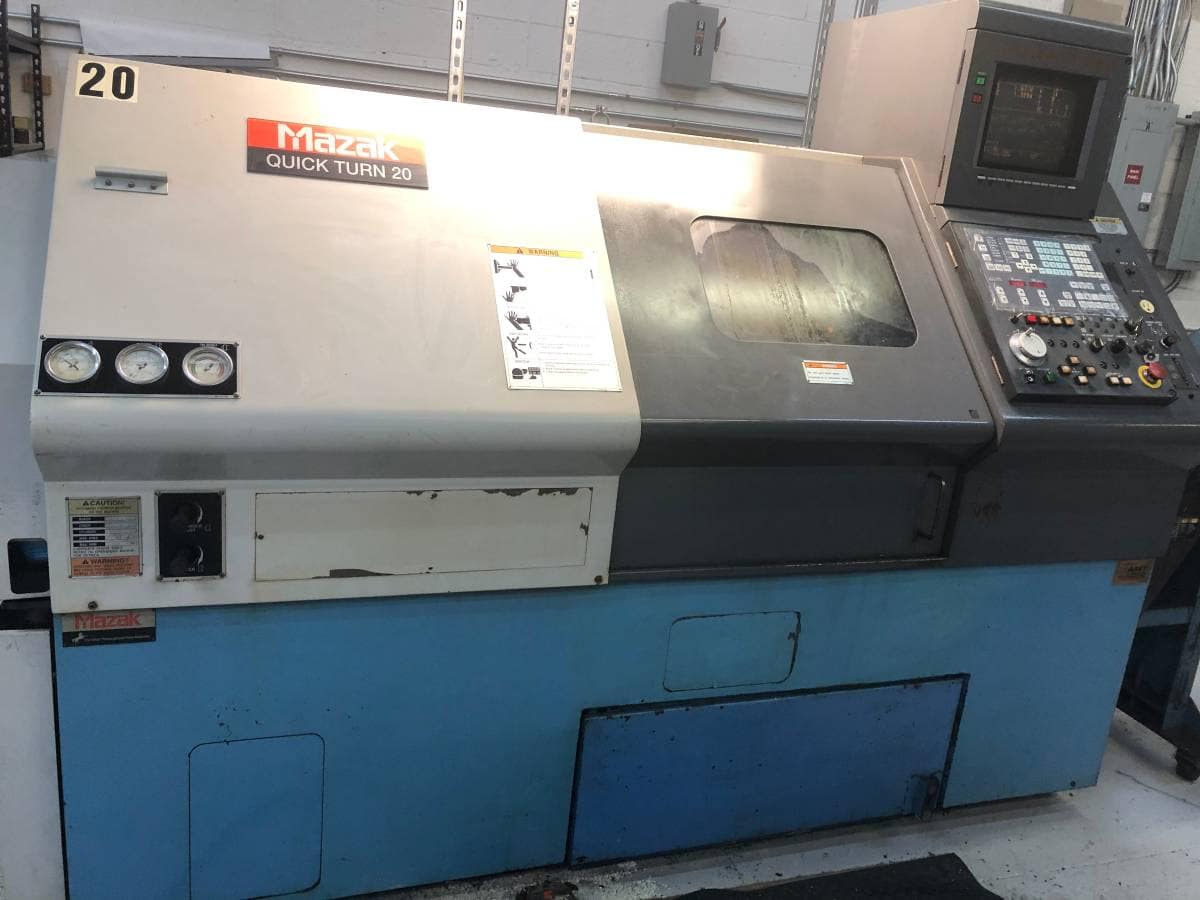 Mazak Quick Turn 20 Lathe, 1998 - Chip Conveyor, Tailstock