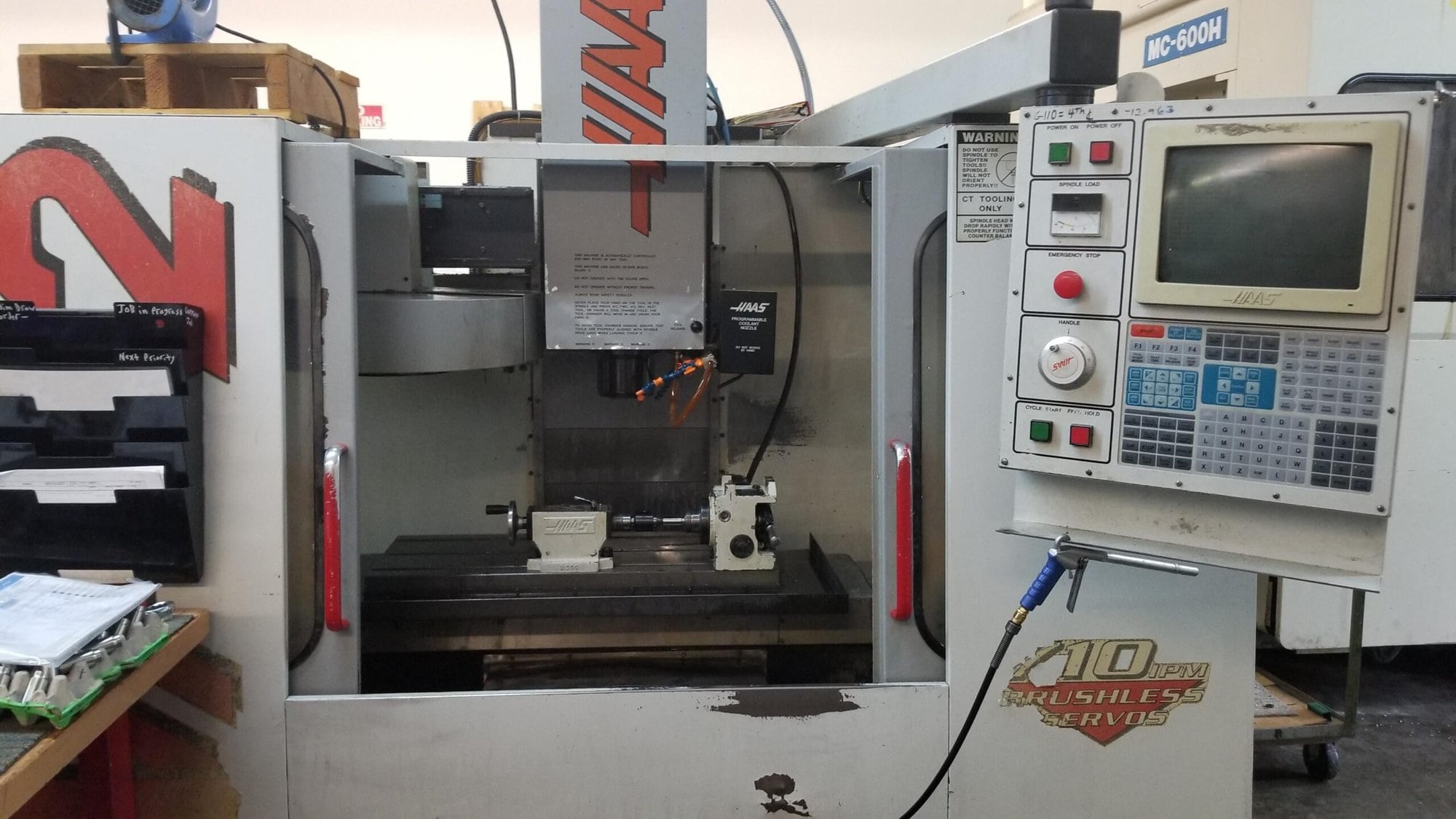 Haas VF-2 VMC, 1996- Rotary Indexer, Tailstock - Image 7