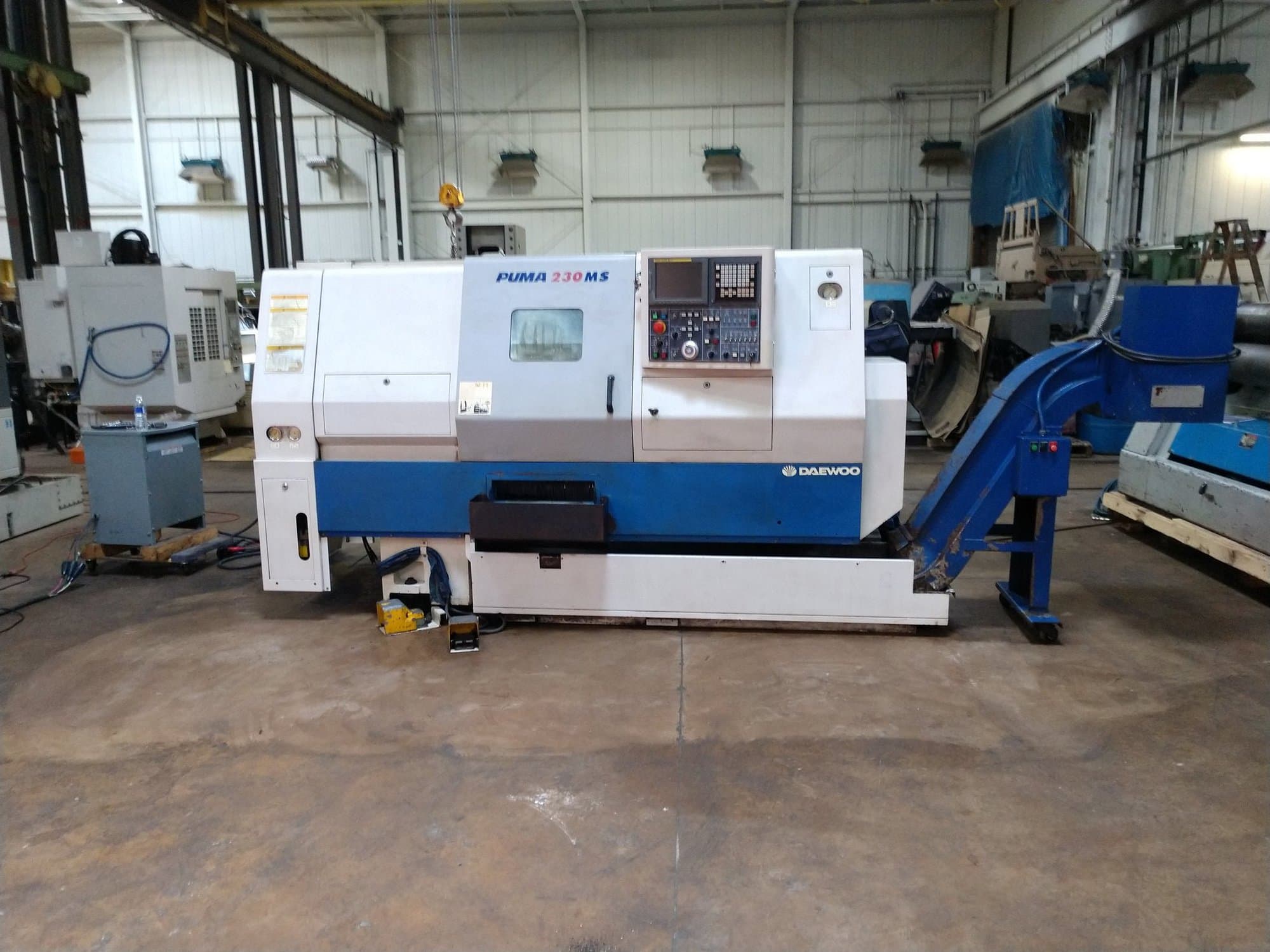Doosan/Daewoo Puma 230MS CNC Lathe, 2001 - Live Tooling, Sub Spindle, Video, C Axis