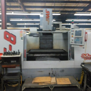 Haas VF-8 VMC, 1999- Chip Auger, Rigid Tapping, Programable Coolant Nozzle