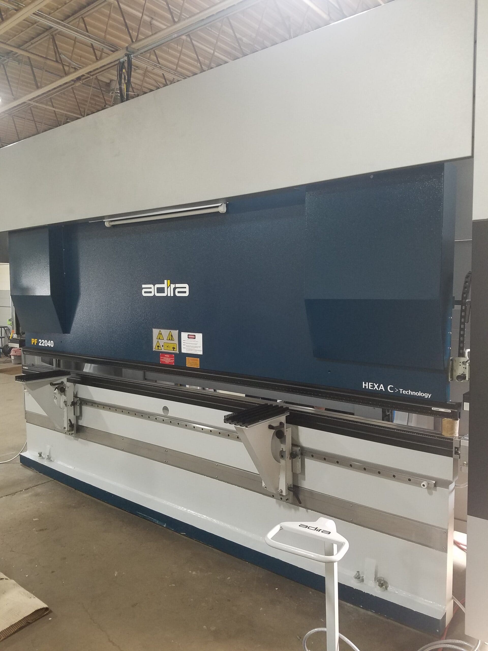 247 Ton X 13' Adira PF 22040 CNC Servo-Hydraulic Press Brake, 2017- 5 Axis Back Gauge, Demo Machine
