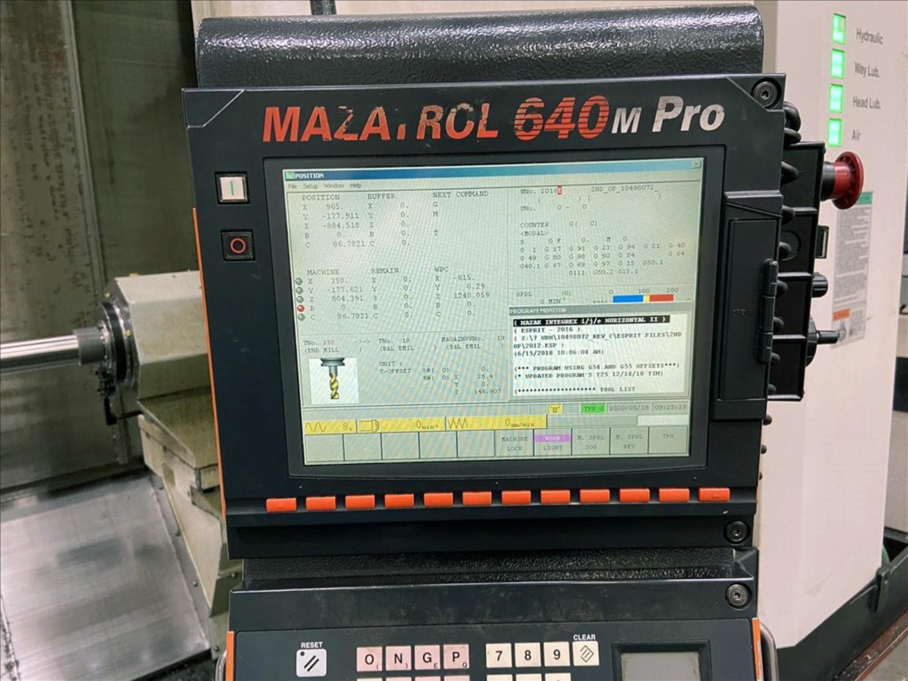 36" x 160" Mazak Integrex E-650H, 2006, B & C Axis Turning Center - Image 3