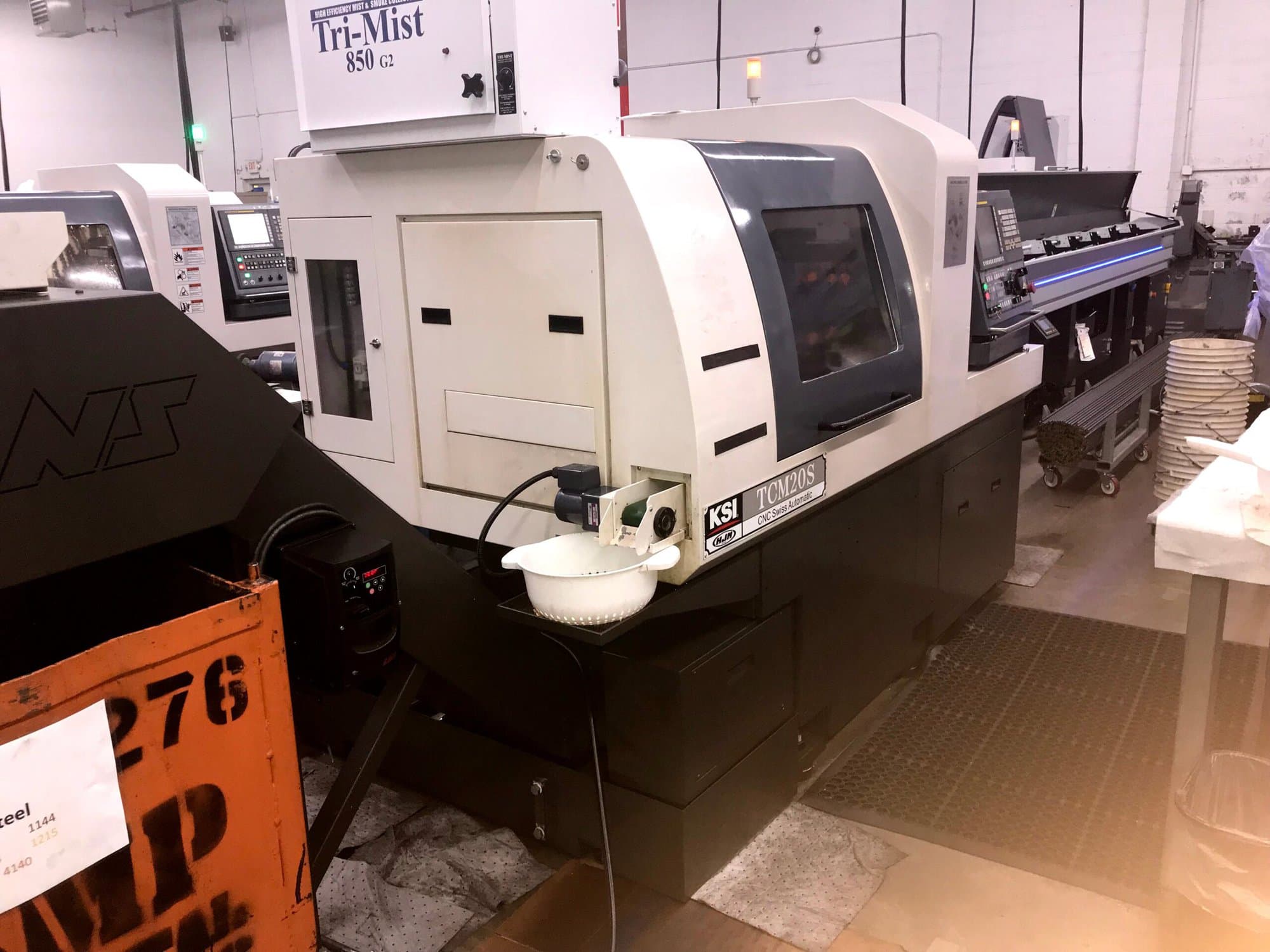 KSI TCM20S CNC Lathe, 2017 - Bar Feeder, Chip Conveyor