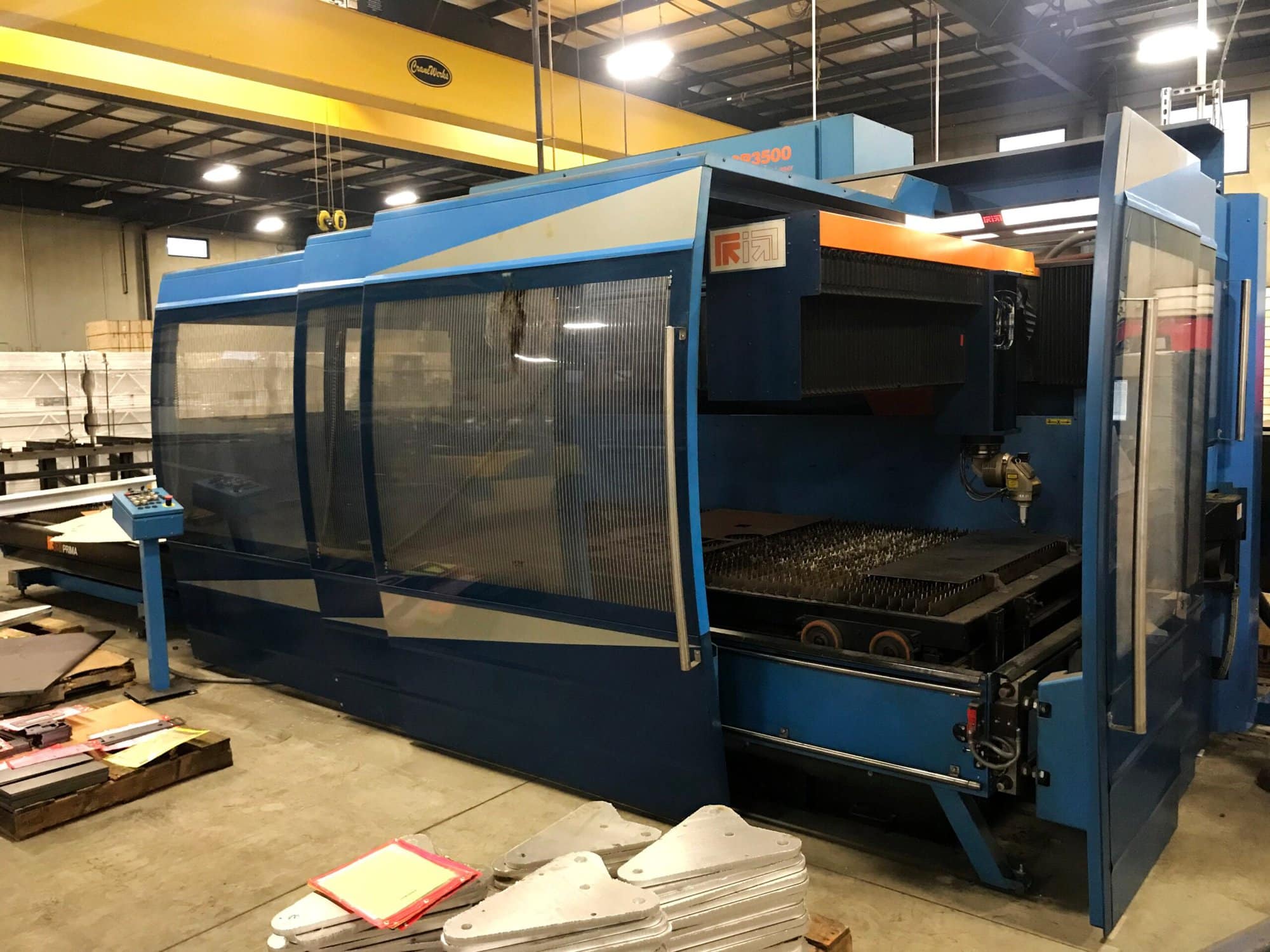 3000 Watt Prima Domino 1530HS 5-Axis CO2 Laser, 2004 - 5' x 10' Table