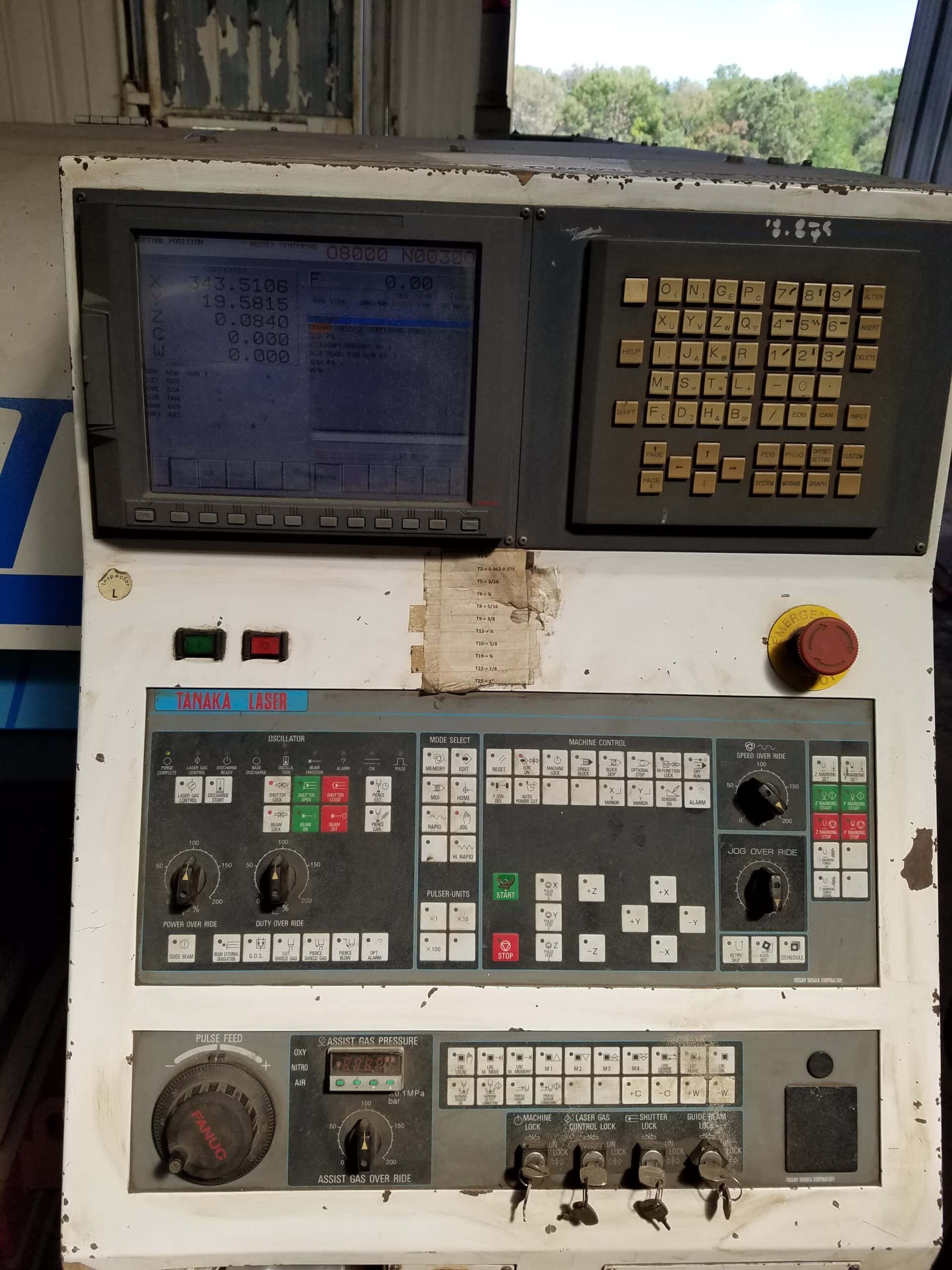 6000 Watt Tanaka LMXV-Z30 CNC Gantry Laser Cutting System, 2004- 10' x 30' Table - Image 2