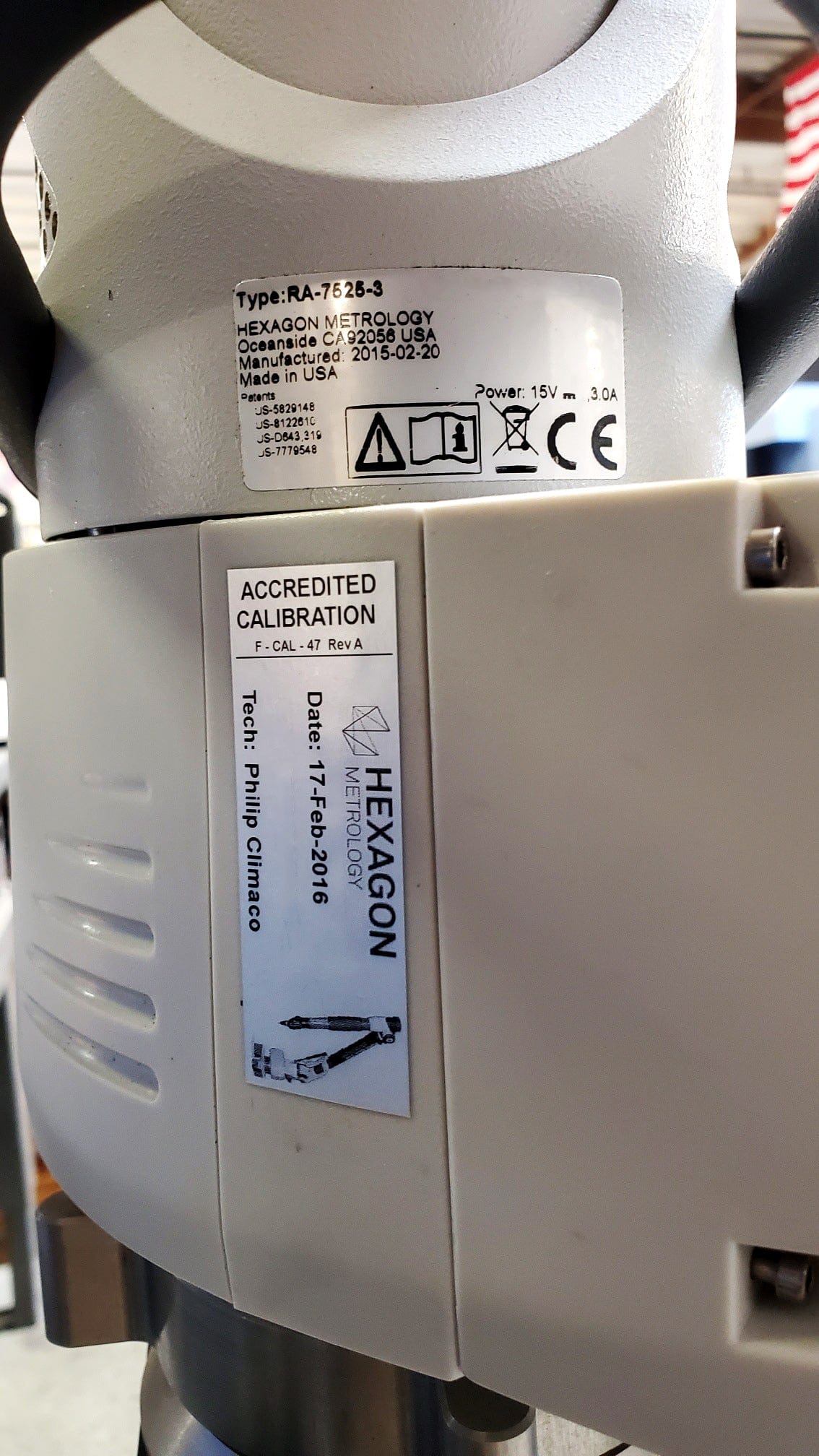 2015 Hexagon RA-7525-3 Romer Arm - Image 7