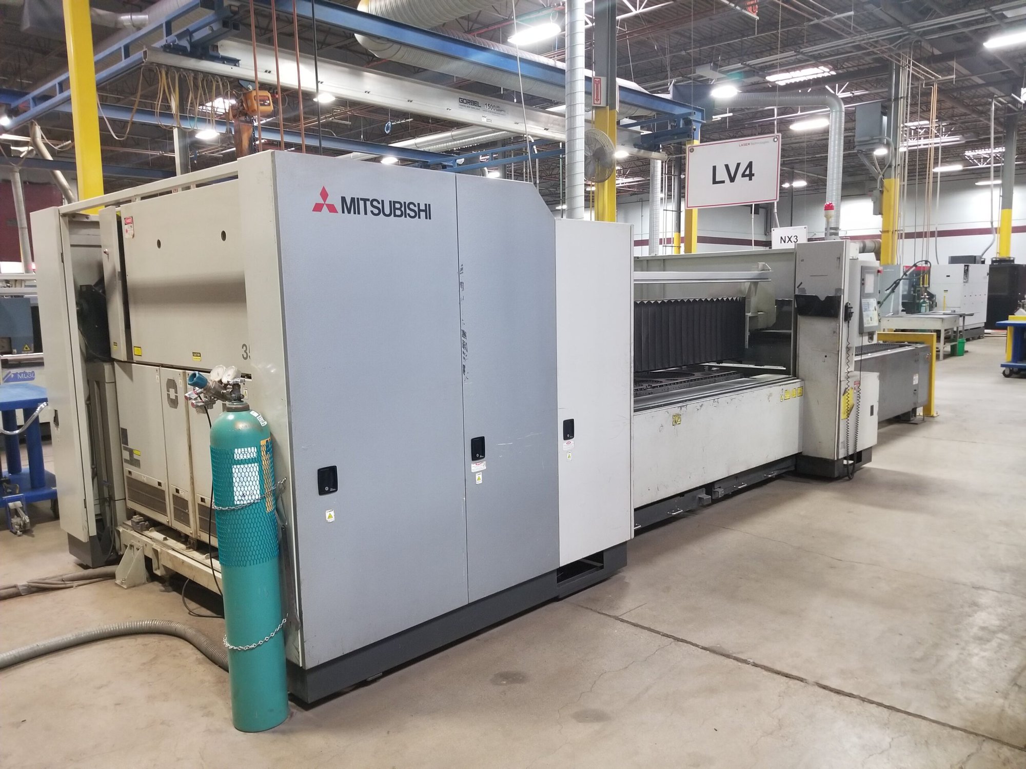3500 Watt Mitsubishi 2512LVP Laser, 2002 - 4' x 8' Table - Image 3