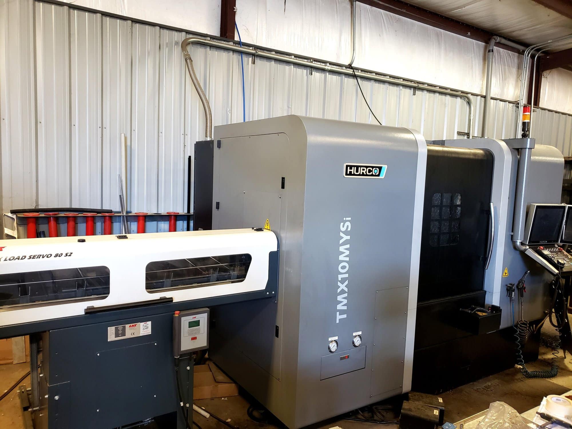 2018 Hurco TMX10MYSi CNC Lathe w/ LNS Quick Load Servo 80 S2 Bar Feeder, Y-Axis, Sub-Spindle, Live Tooling