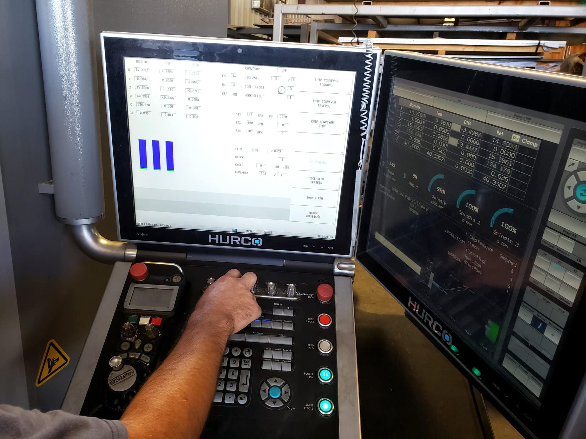 2018 Hurco TMX10MYSi CNC Lathe w/ LNS Quick Load Servo 80 S2 Bar Feeder, Y-Axis, Sub-Spindle, Live Tooling - Image 7