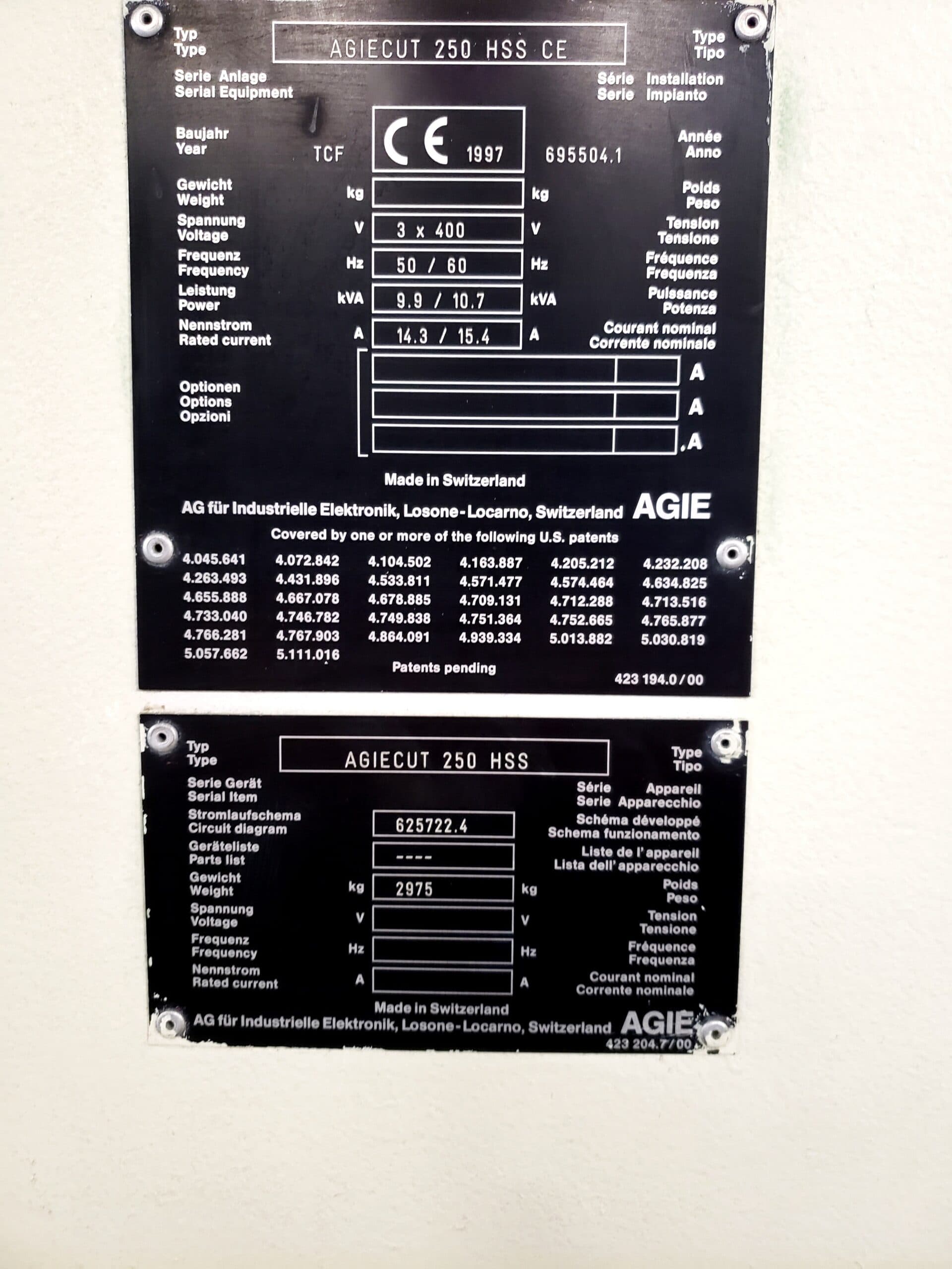 Agie Agiecut 250 HSS CE Wire EDM, 1997 - Good Running Machine - Image 7