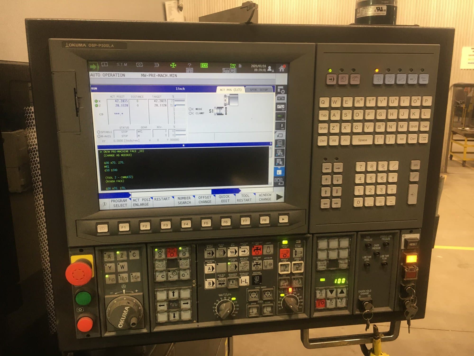 Okuma V100R CNC VTL, 2017 - Under Power, Milling, 32" Chuck, Video - Image 5