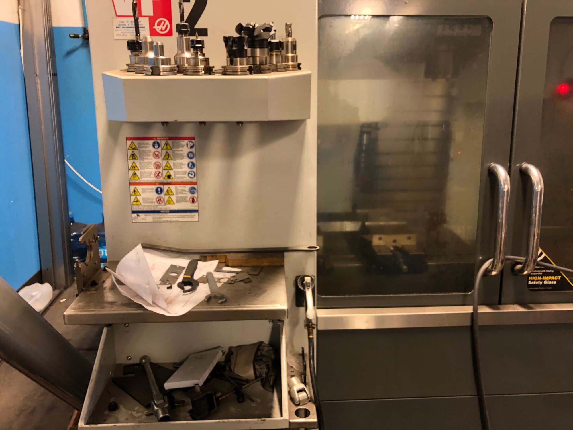 Haas VF-2 VMC, 2015 - WIPS, Under Power, Tooling Included, Video - Image 2