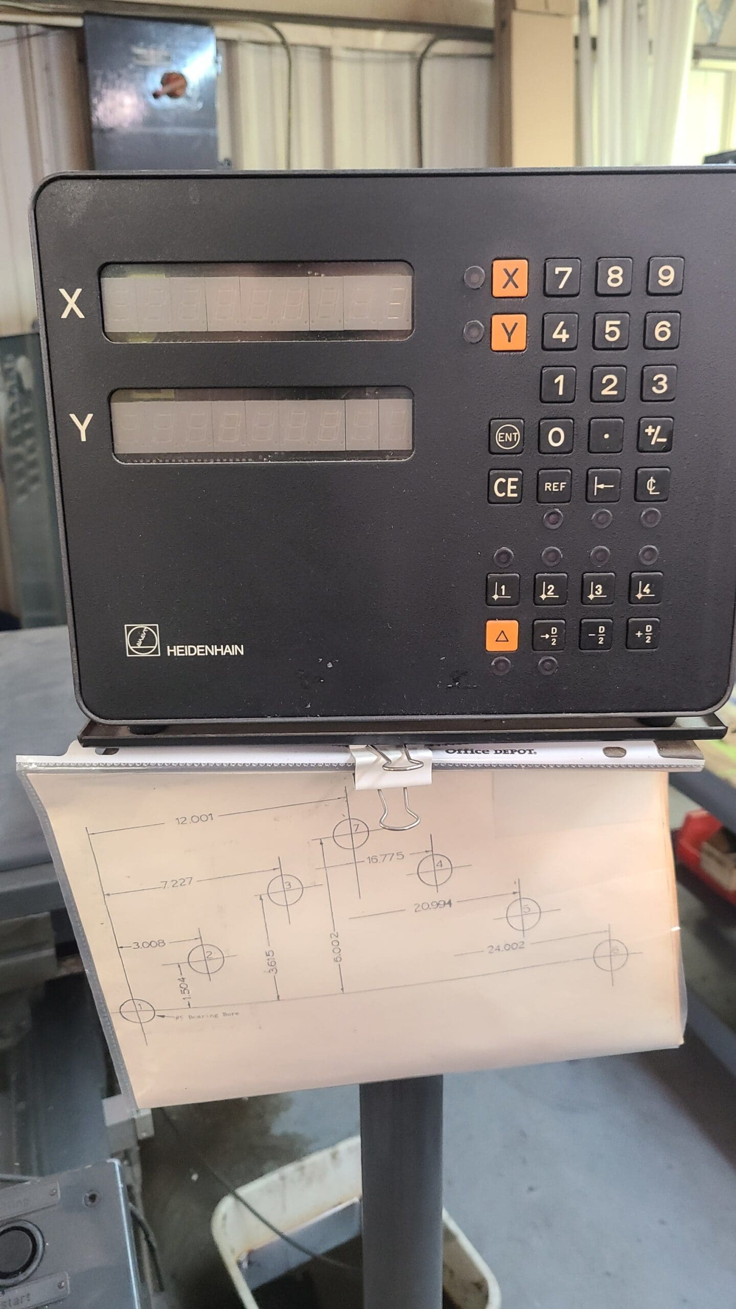 Burkhardt Jigbore, 1957 - Heidenhein 3 Axis DRO, 36” X 48” Table, Like New - Image 4