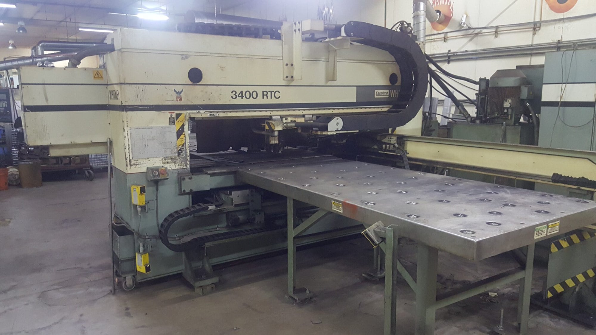 40 Ton x 100" x 60" Whitney Plasma Punch Cutting System 3400 RTC - Image 3