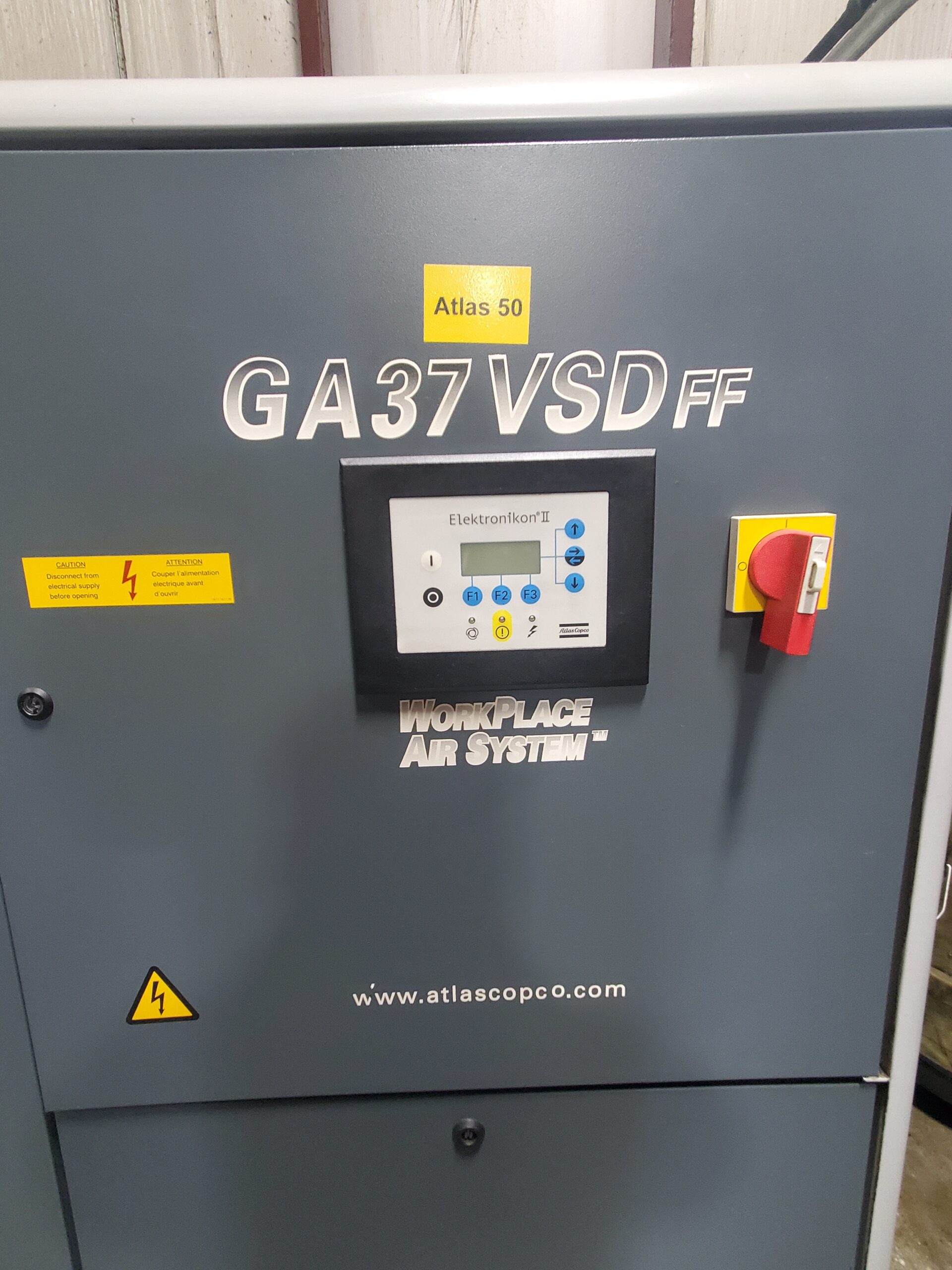 Atlas Copco GA 37VSD FF Air Compressor, 2002 - Image 4