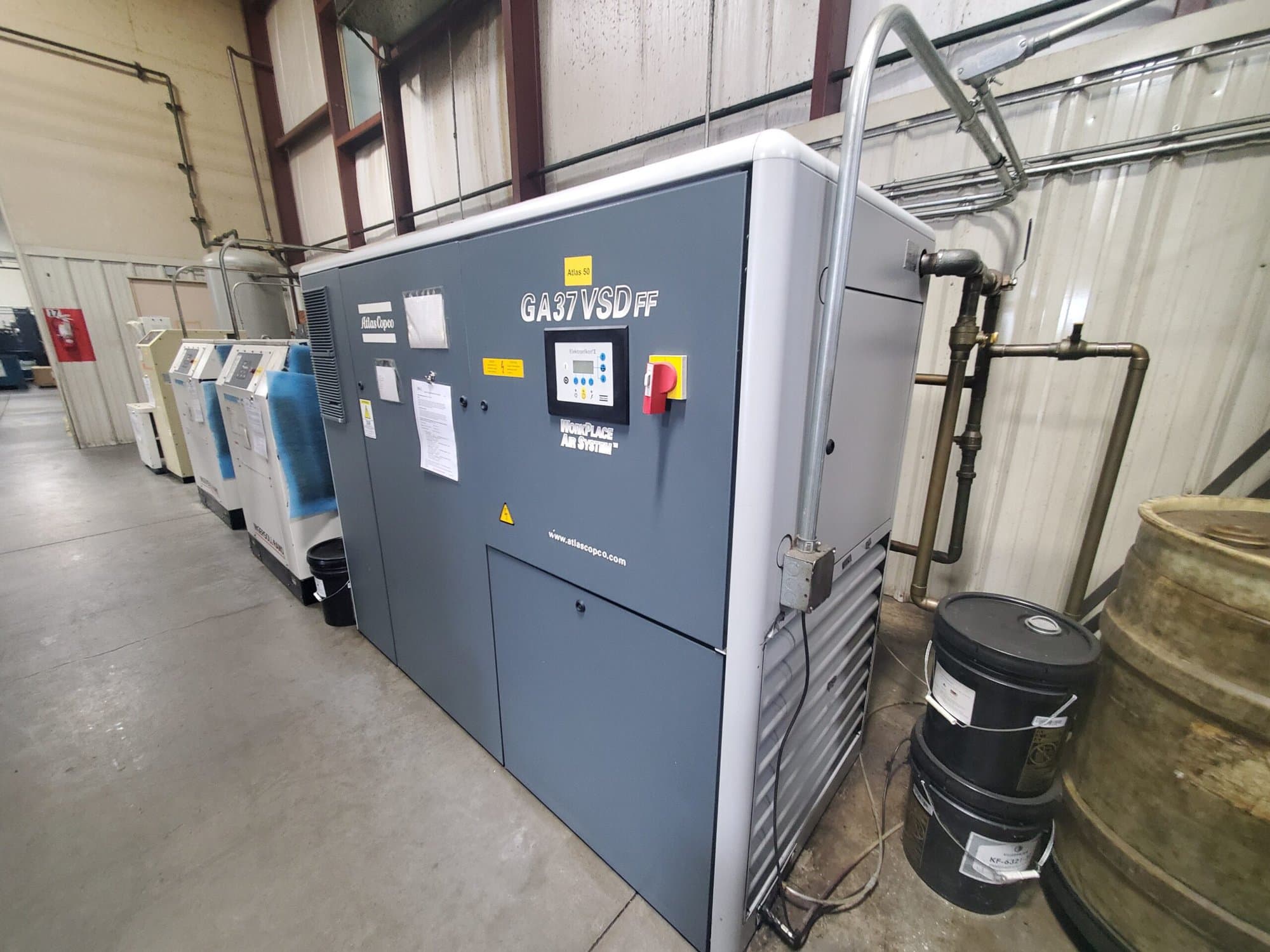 Atlas Copco GA 37VSD FF Air Compressor, 2002 - Image 3