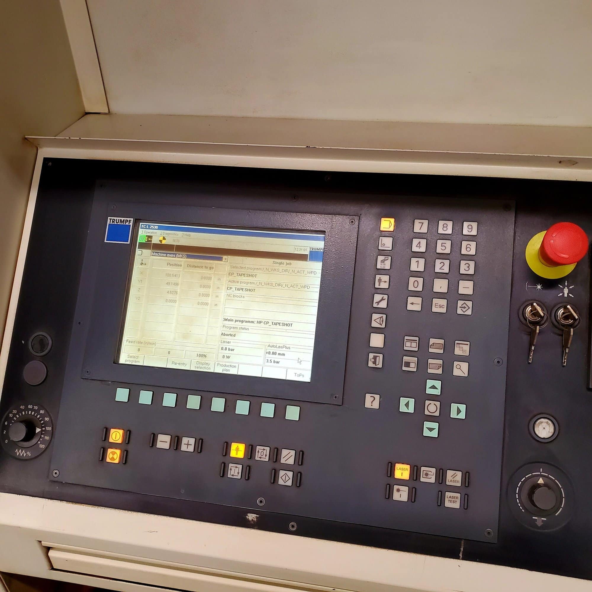 3200 Watt Trumpf L2530 Plus Laser, 2003 - 4' x 8', Resonator recently replaced! - Image 5