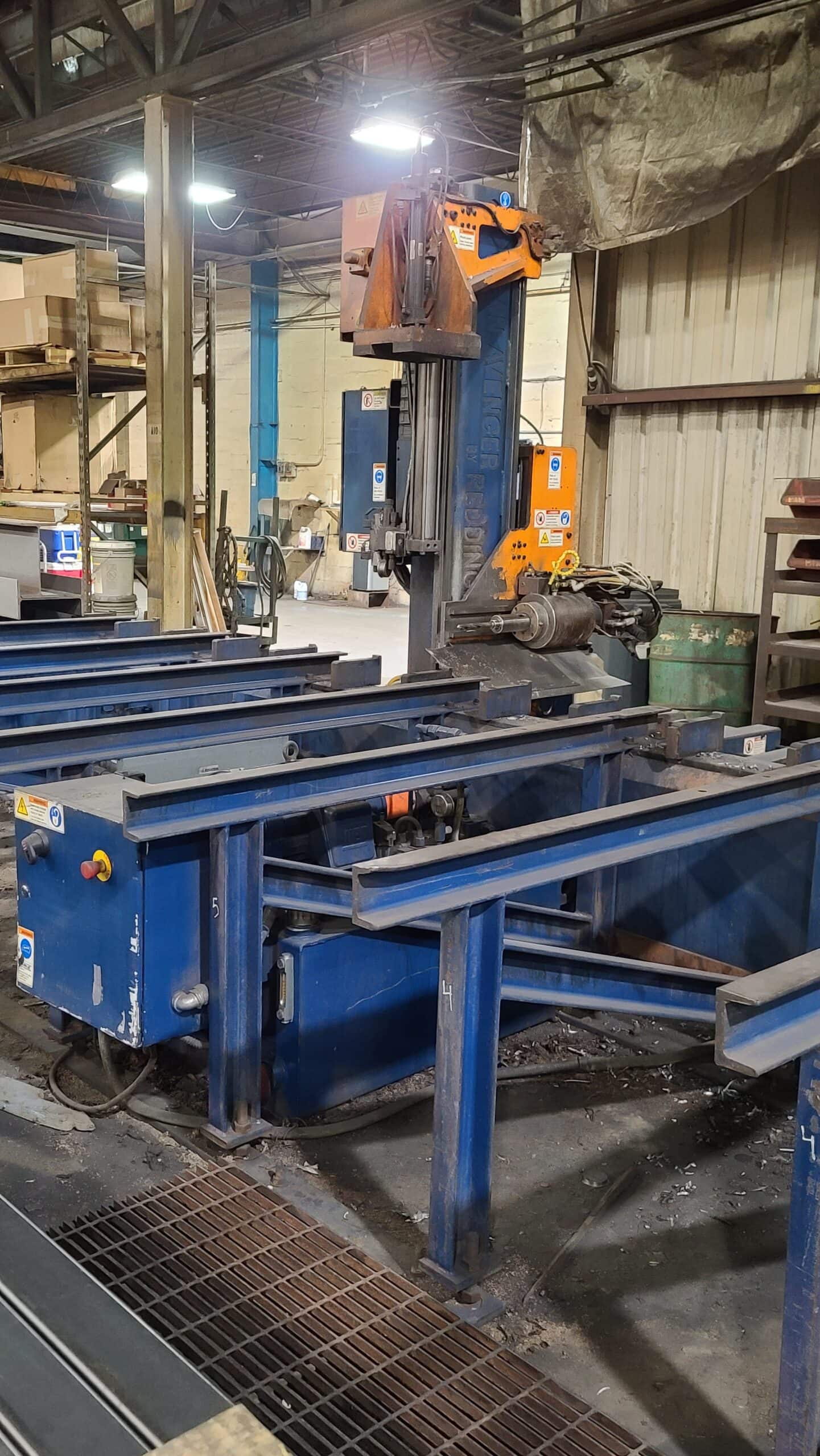 40" x 60' Peddinghaus Ocean Avenger MDL-1000B CNC Drill, 2008 - Tooling and Drill Sharpener Included, Siemens CNC Control