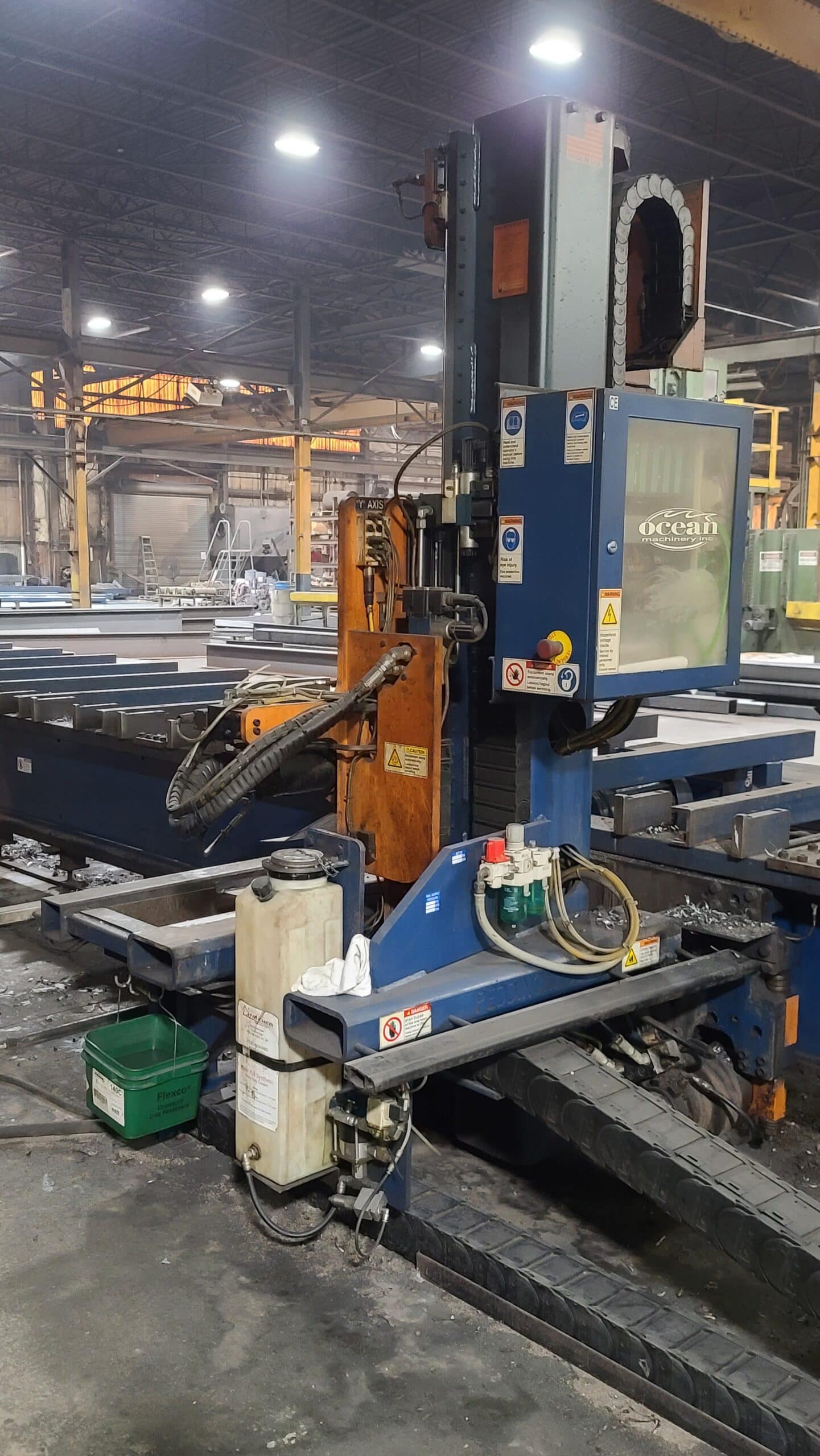 40" x 60' Peddinghaus Ocean Avenger MDL-1000B CNC Drill, 2008 - Tooling and Drill Sharpener Included, Siemens CNC Control - Image 4