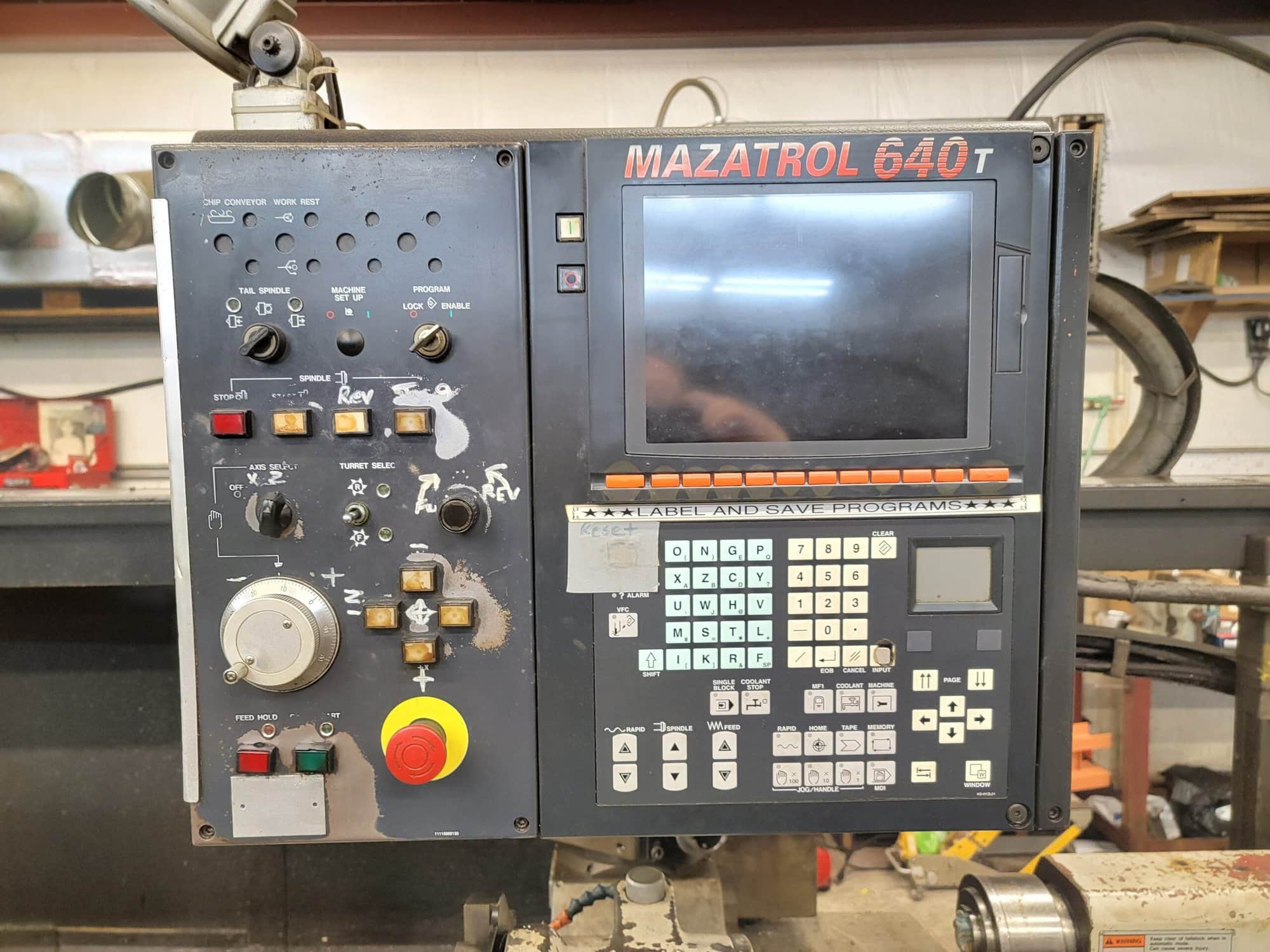 Mazak M5 CNC Lathe, 2007 - Steady Rests, Mazatrol 640T Control, 7.15" Spindle Bore - Image 3